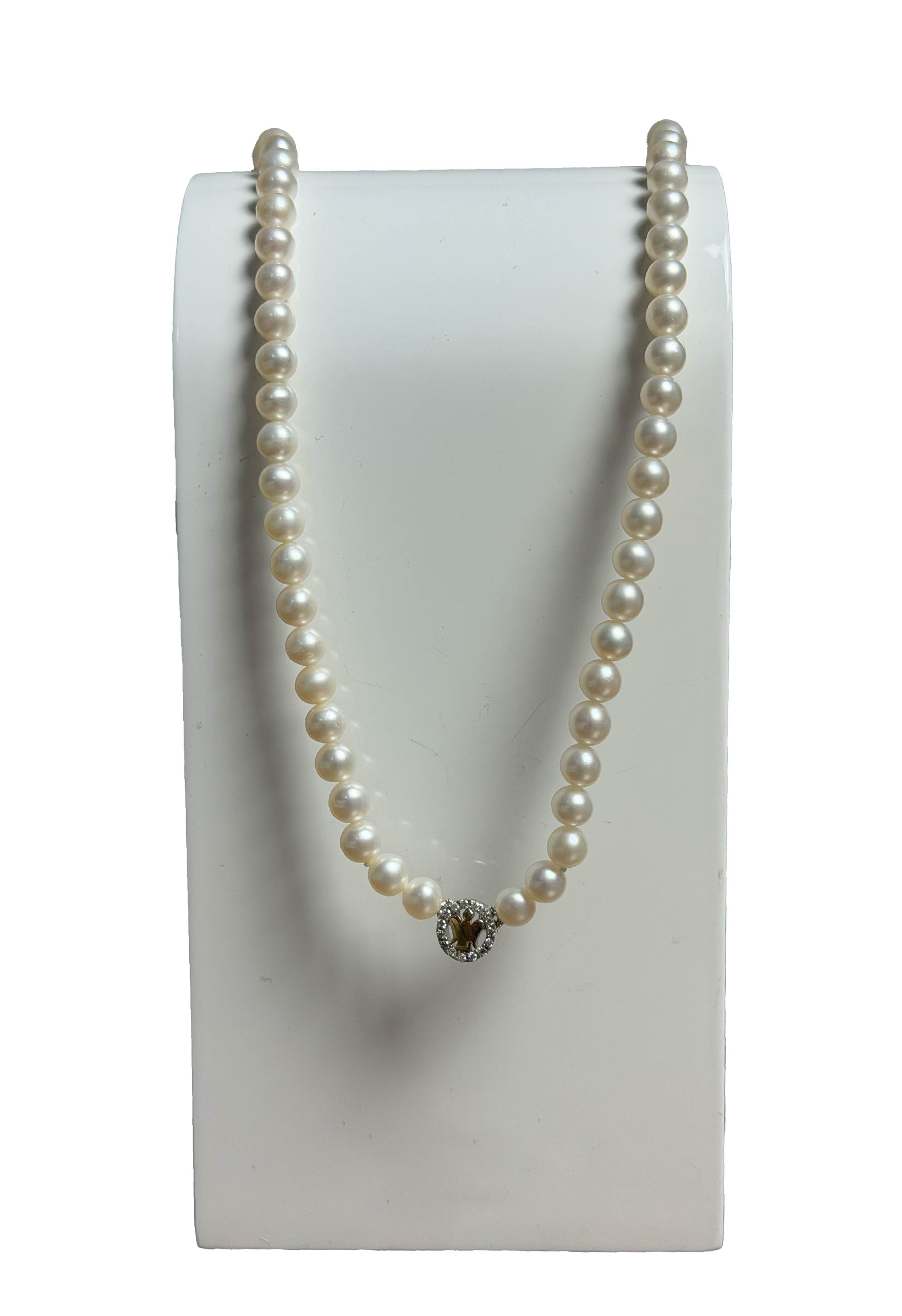 Collana di Perle Bianche con Angelo Dorato Roberto Giannotti GIA473