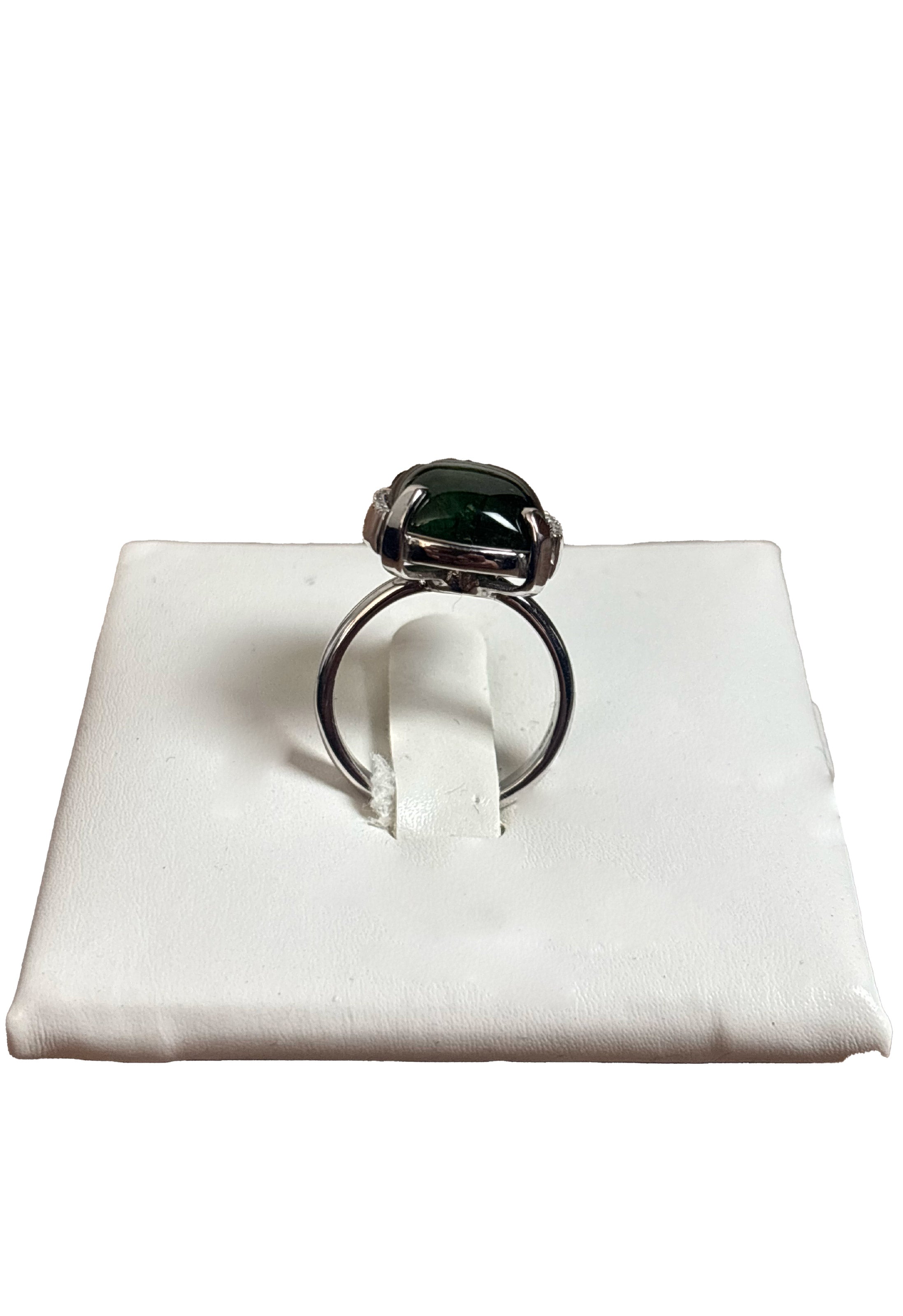 Anello tormalina verde brillanti