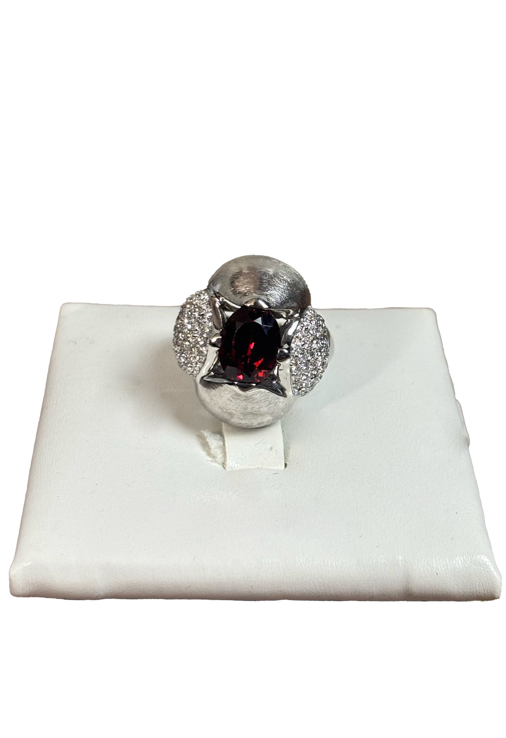 Anello Rodolite Brillanti