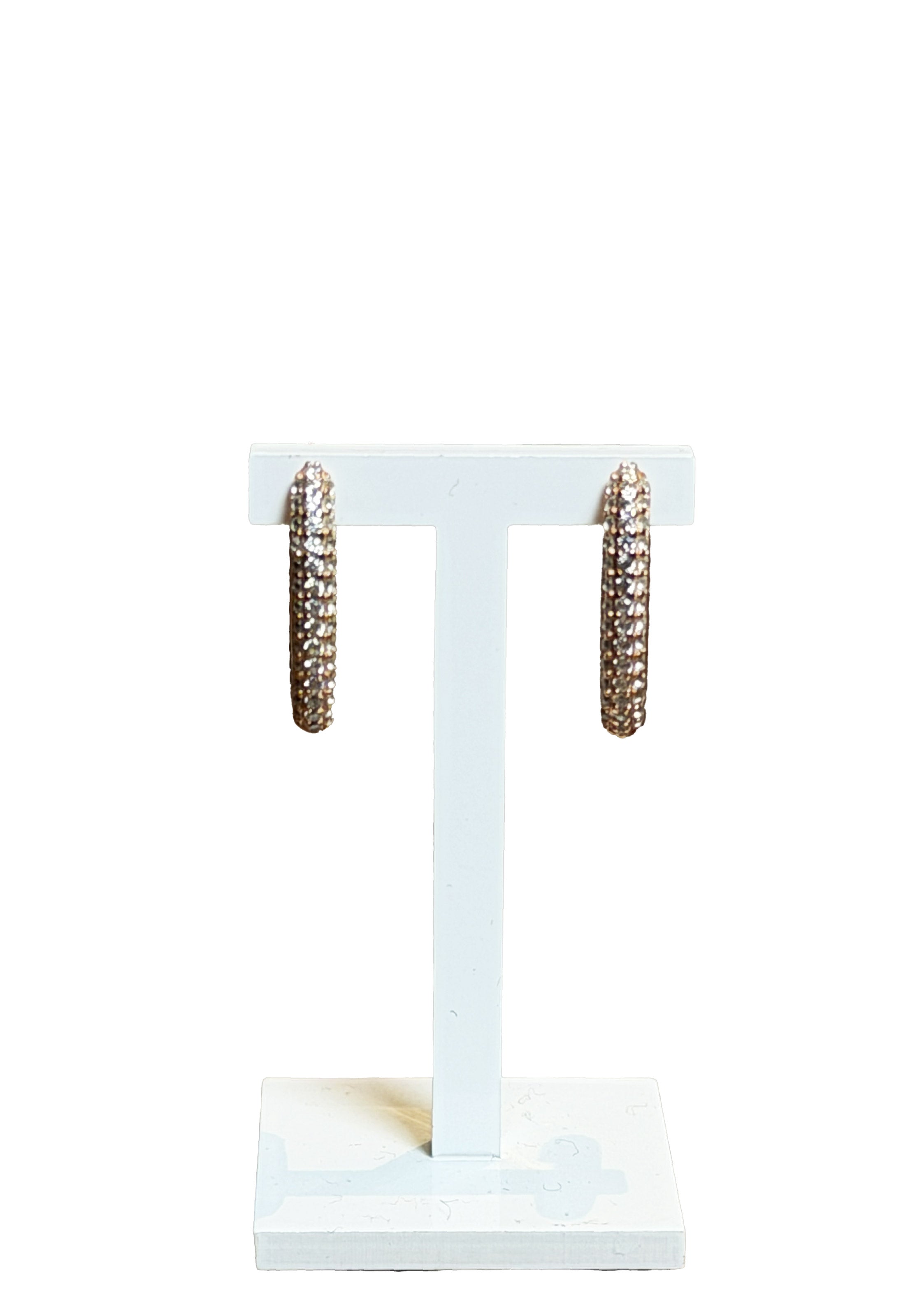 Orecchini cerchio argento placcato oro rosa