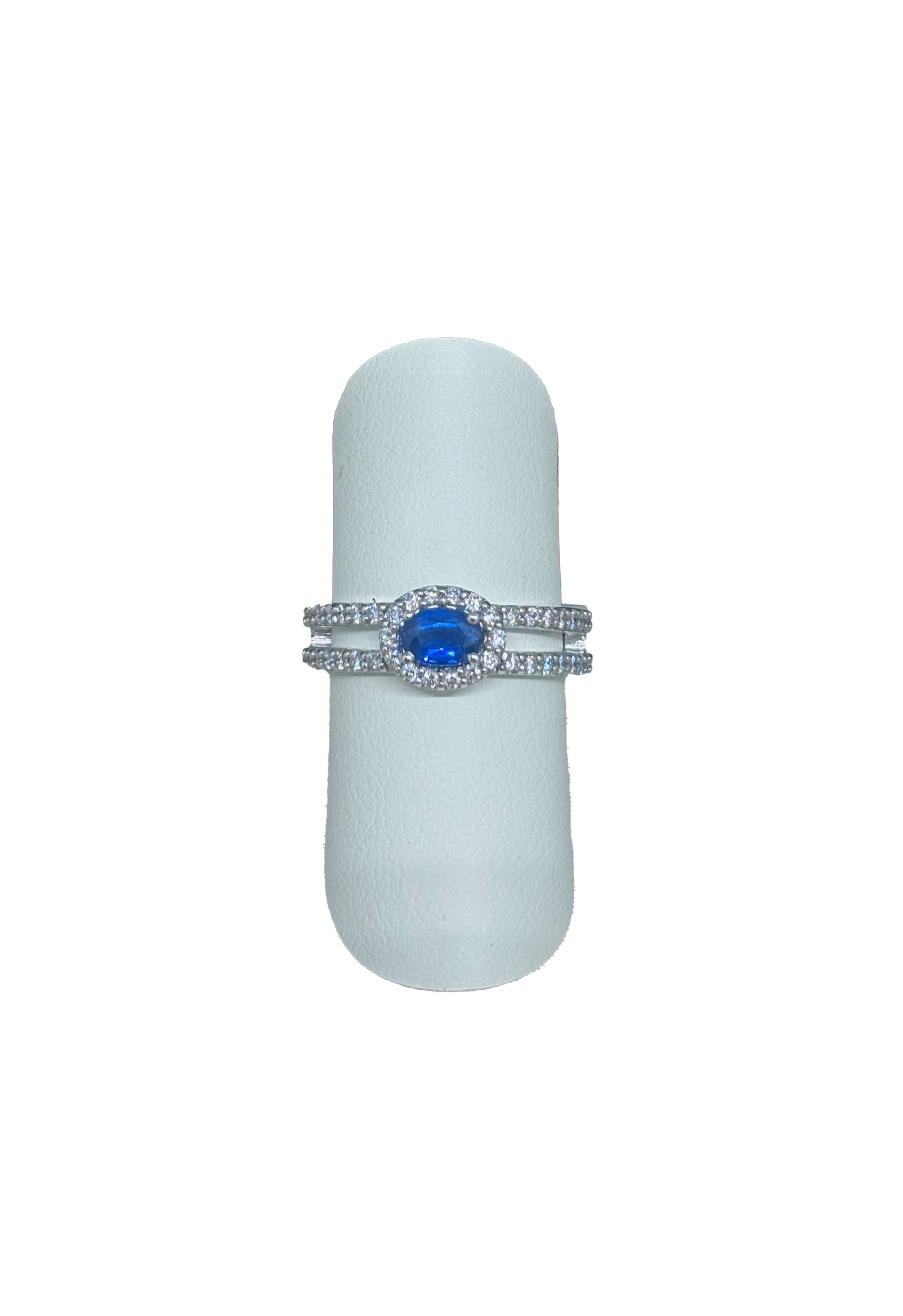 Anello Zaffiro Brillanti