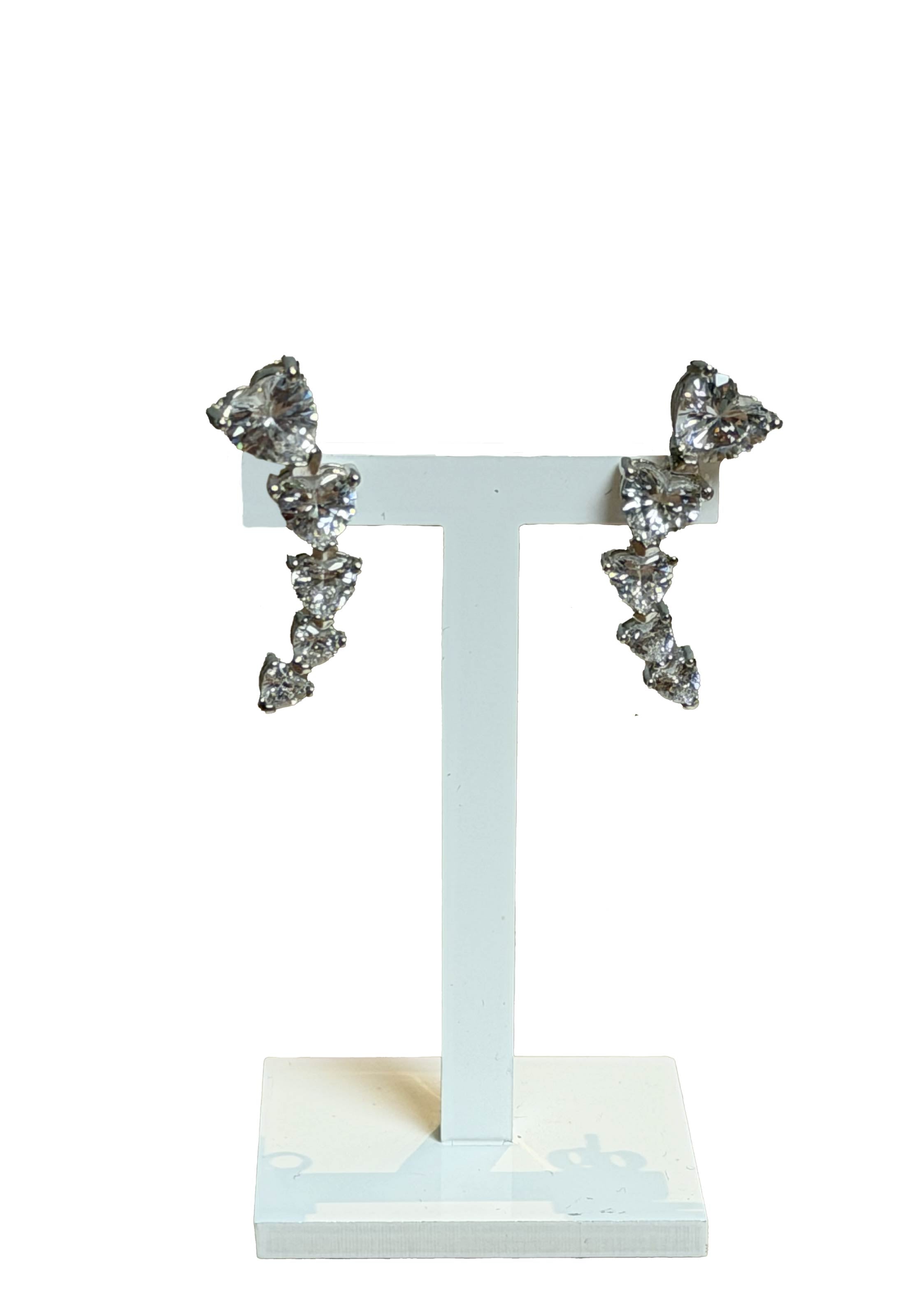 Orecchini cuori zirconie