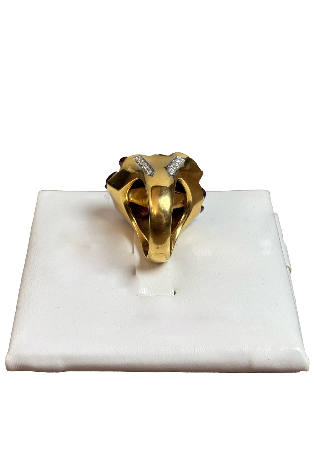 Anello fiore rubino brillanti