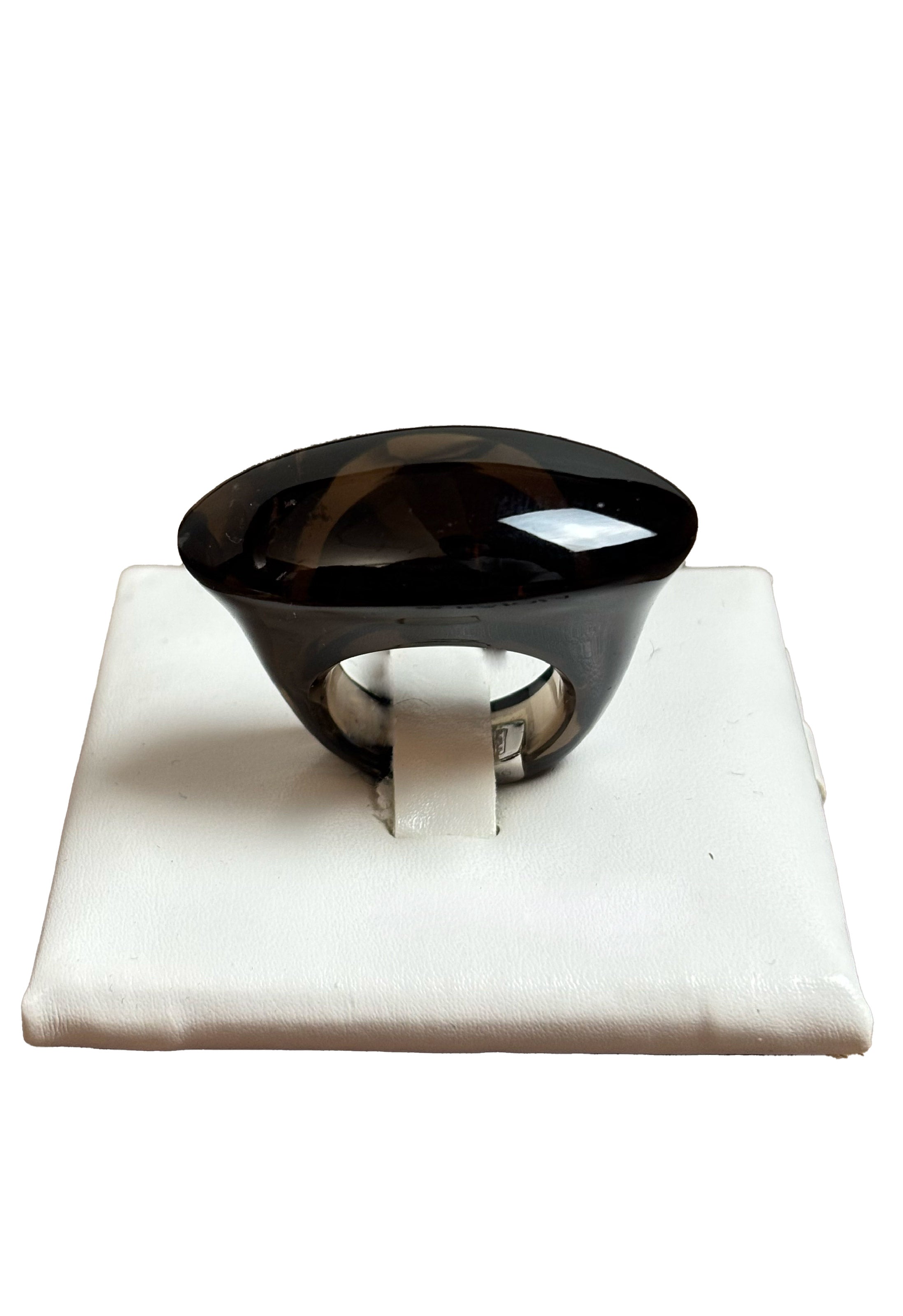 Anello quarzo fumé
