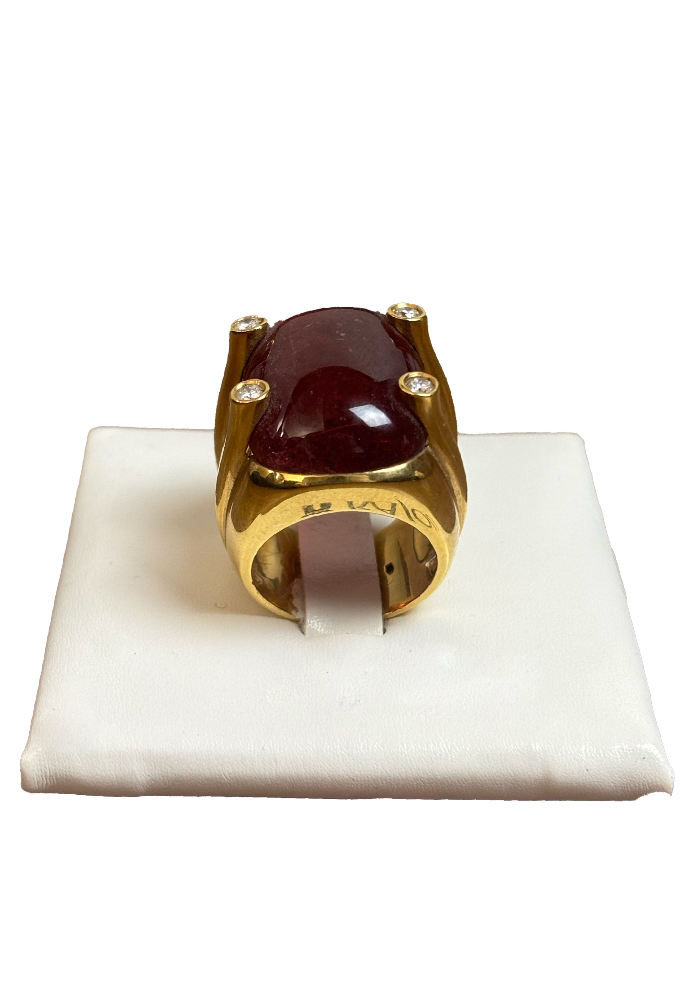 Anello rubellite brillanti