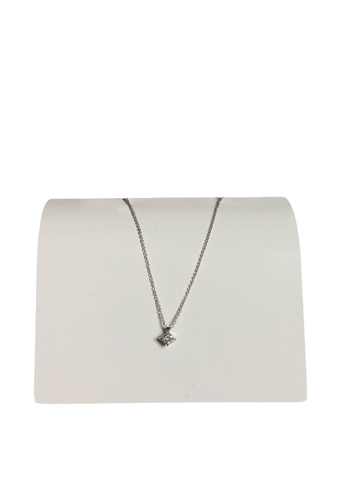 Girocollo oro bianco e brillante