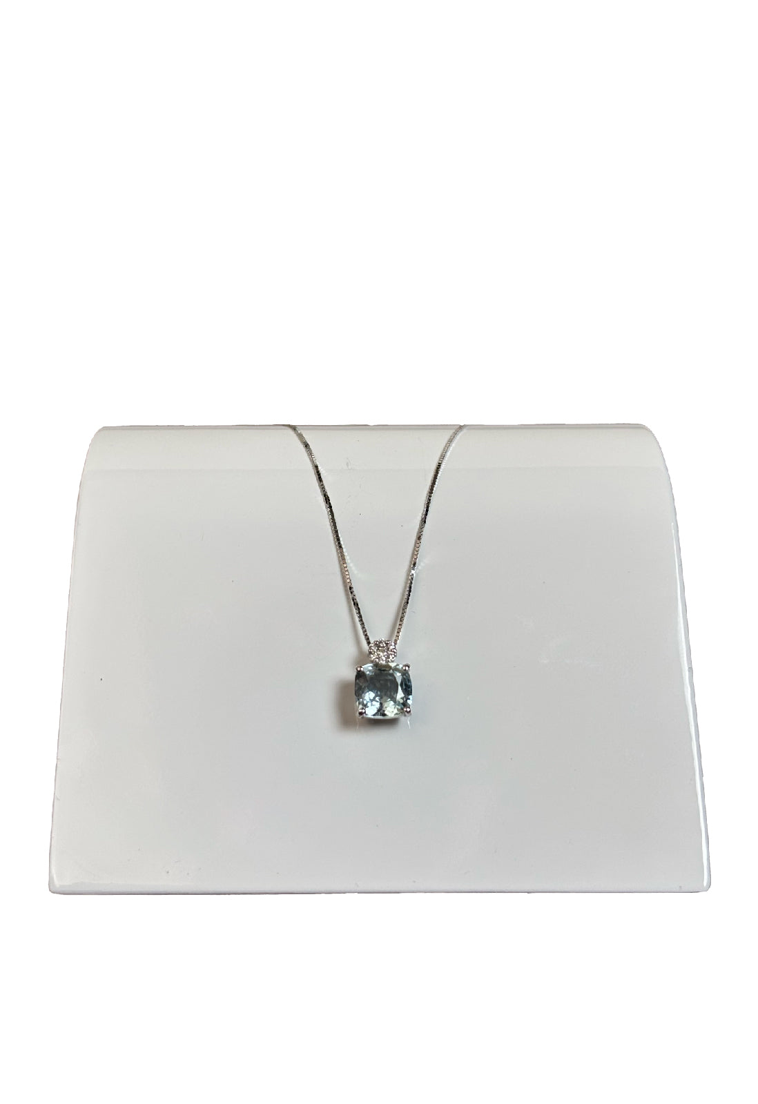 Girocollo acquamarina brillanti