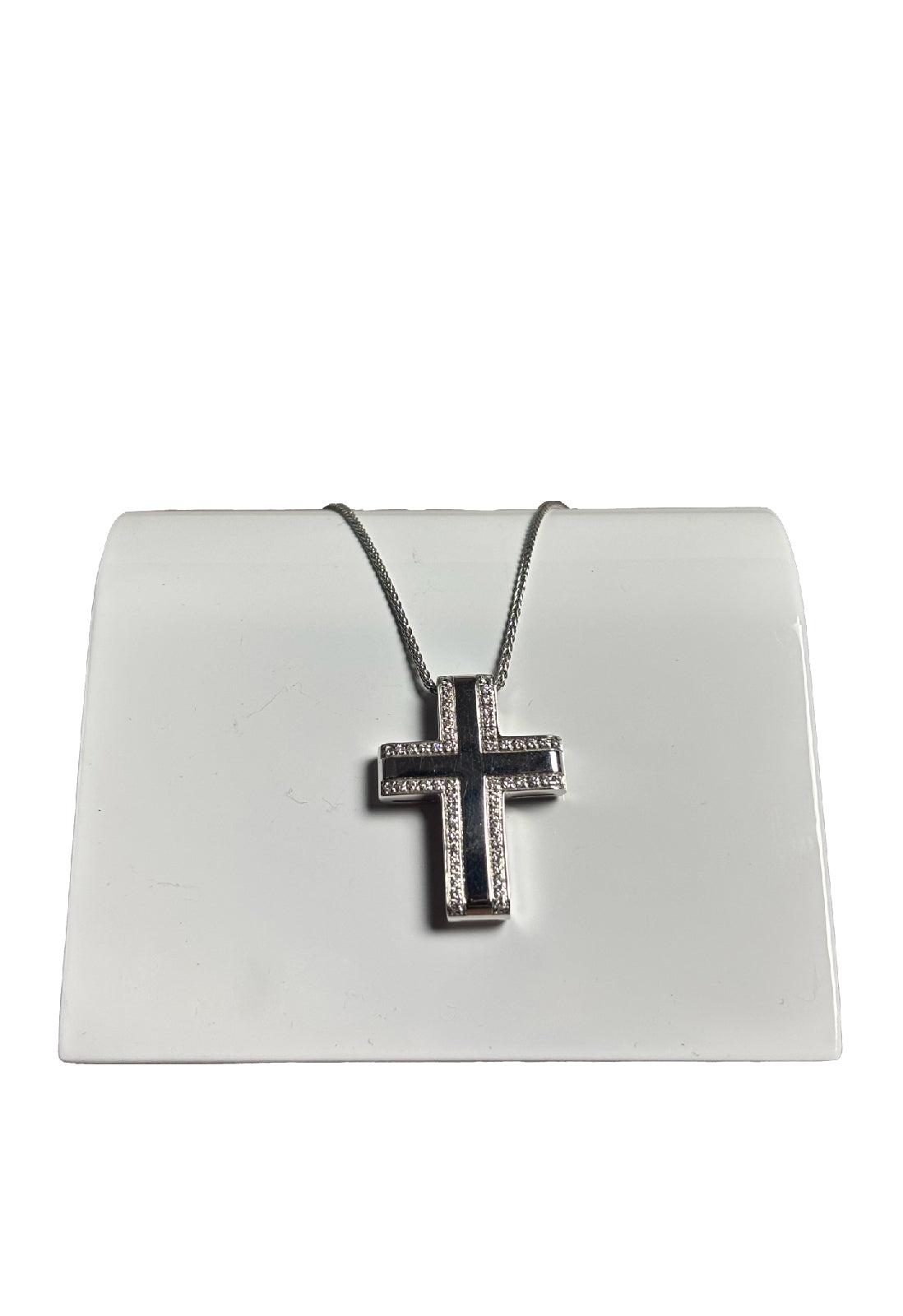 Girocollo croce brillanti