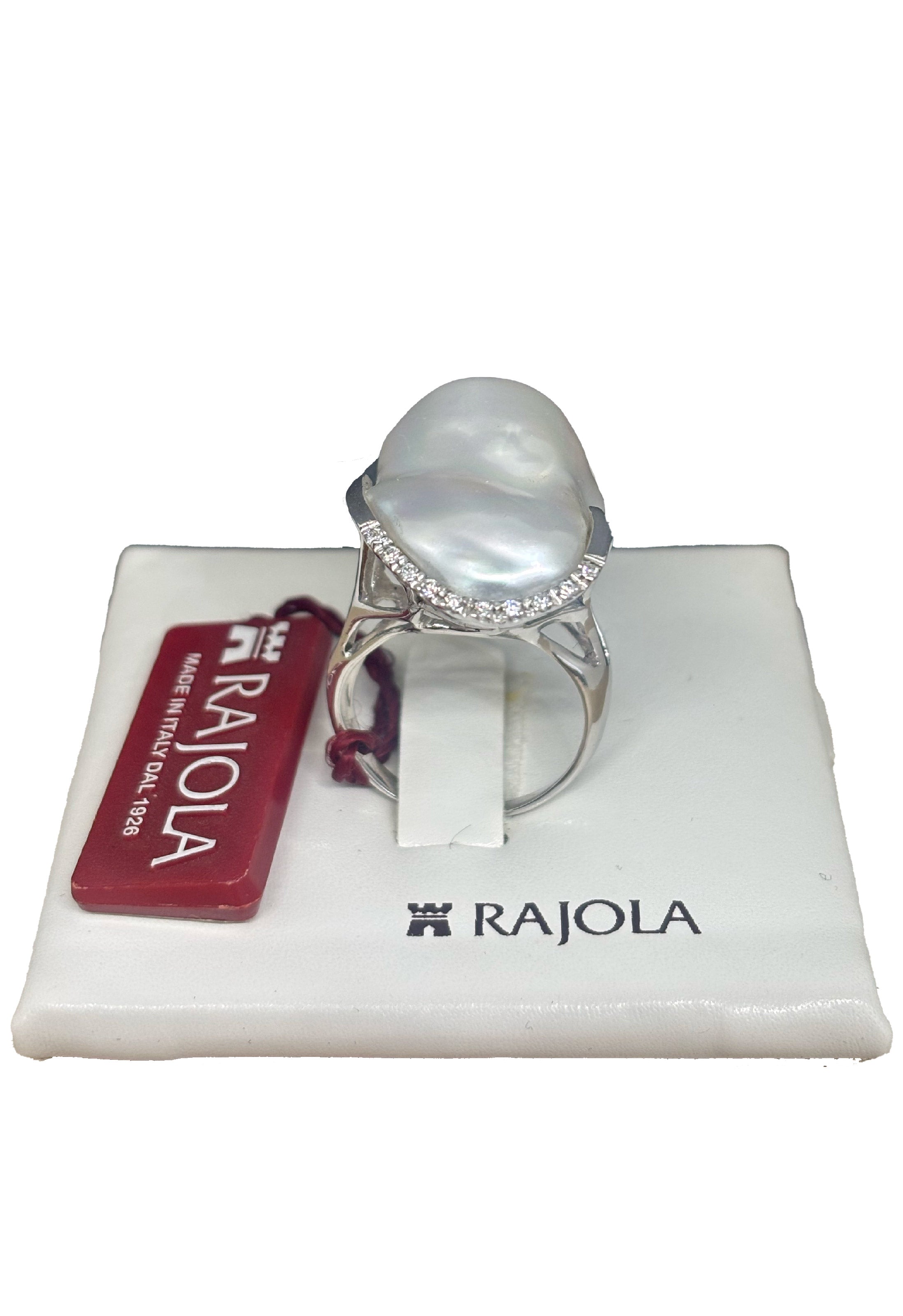 Anello Rajola Scintilla Perla Brillanti