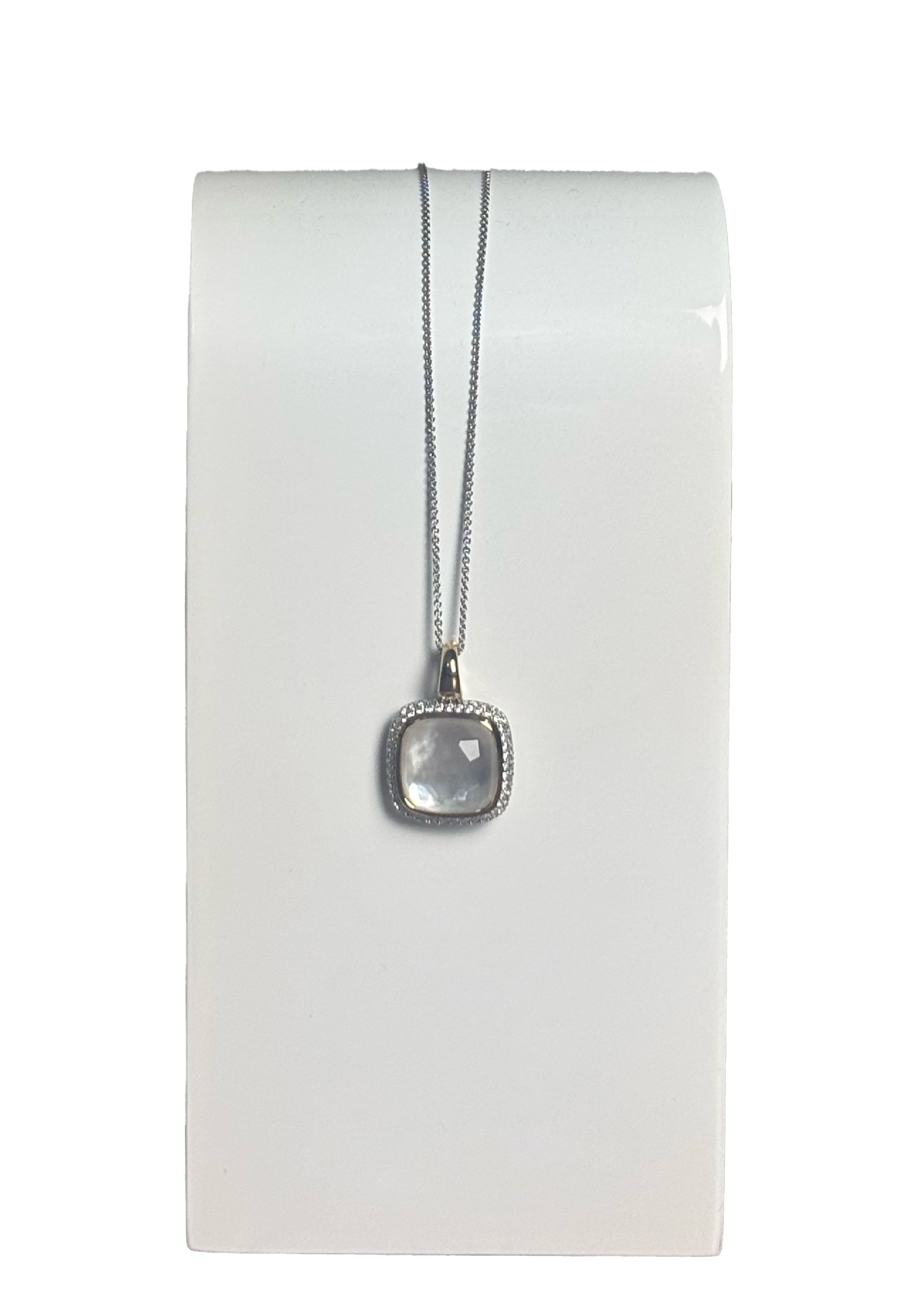 Girocollo Stone cristallo rocca zirconie argento