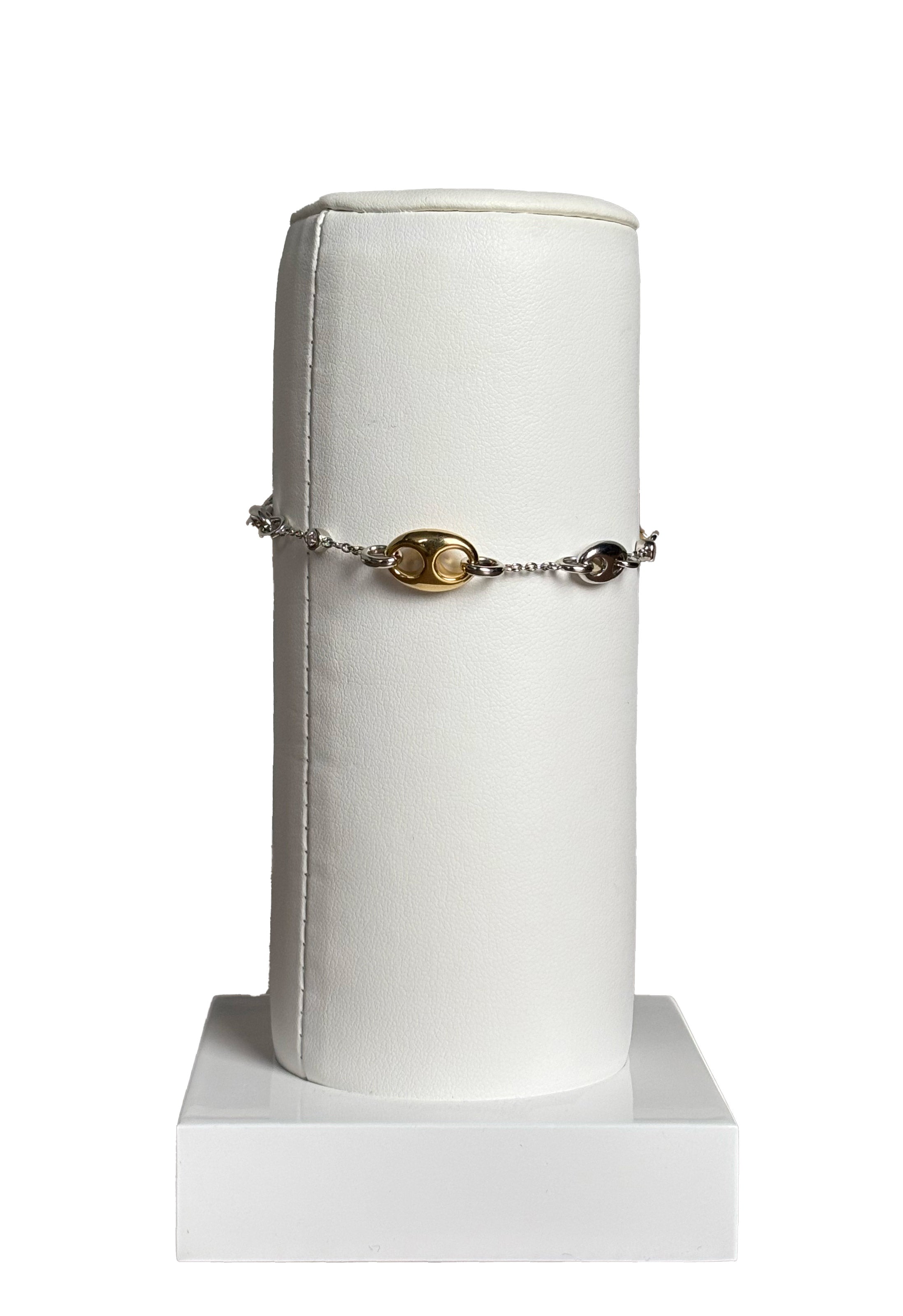 Bracciale argento maglia marina