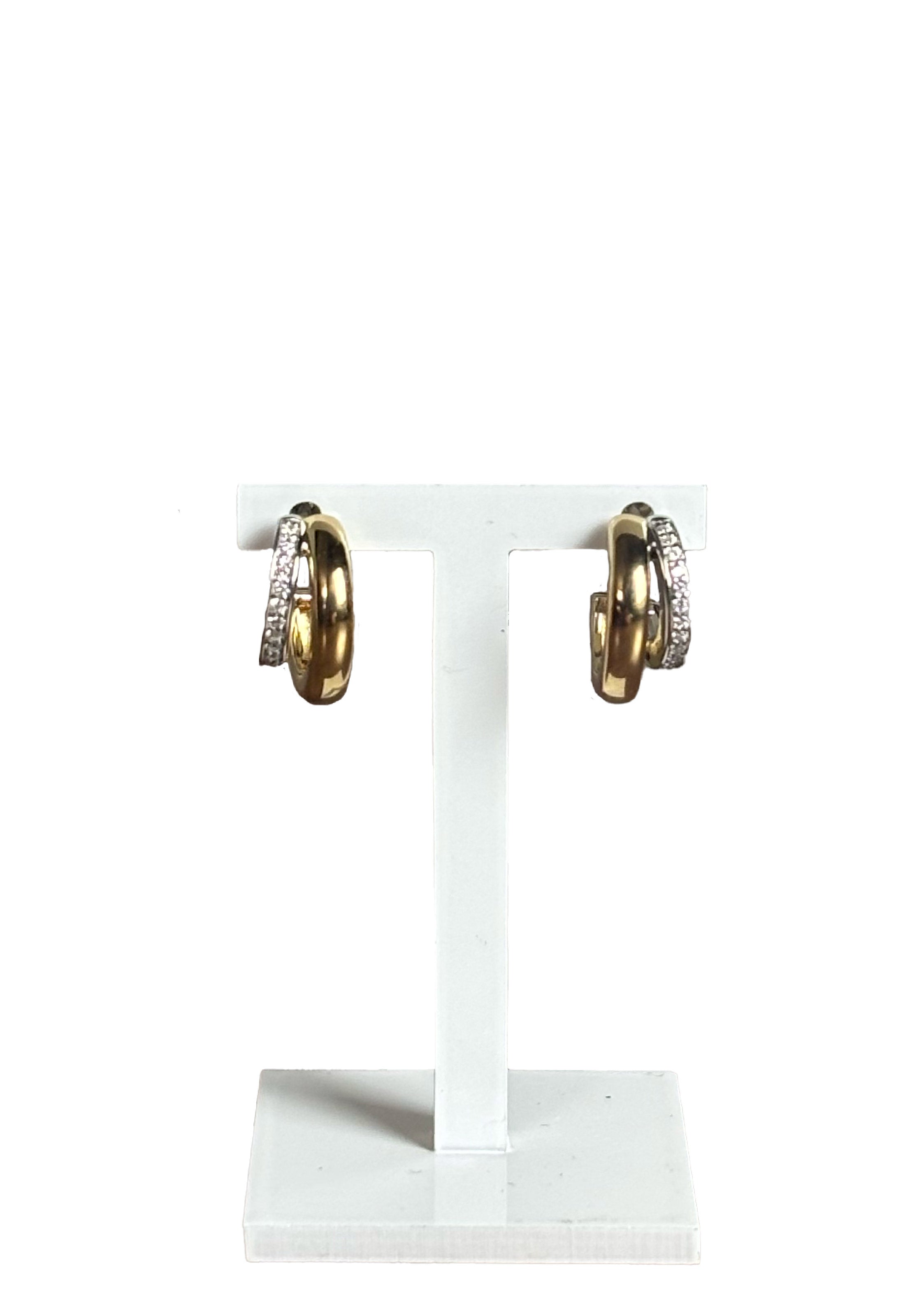 Orecchini argento zirconie cerchio