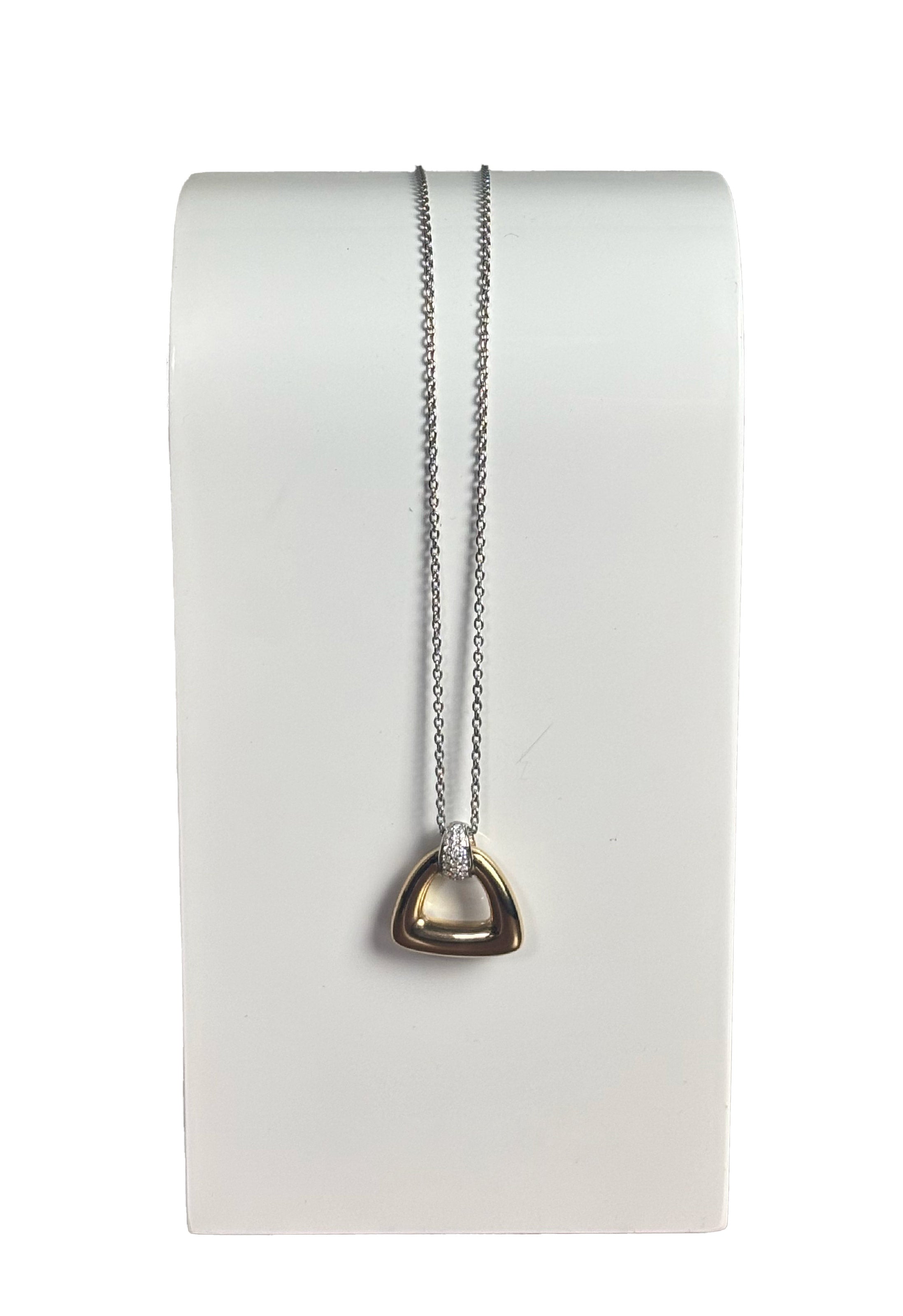 Girocollo argento placcato oro zirconie
