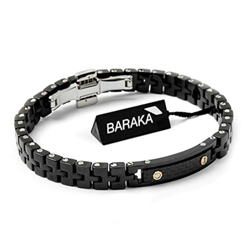 Bracciale Baraka' acciaio carbonio BR283291