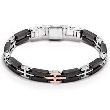 Bracciale Baraka' Explore ceramica acciaio oro BR221381