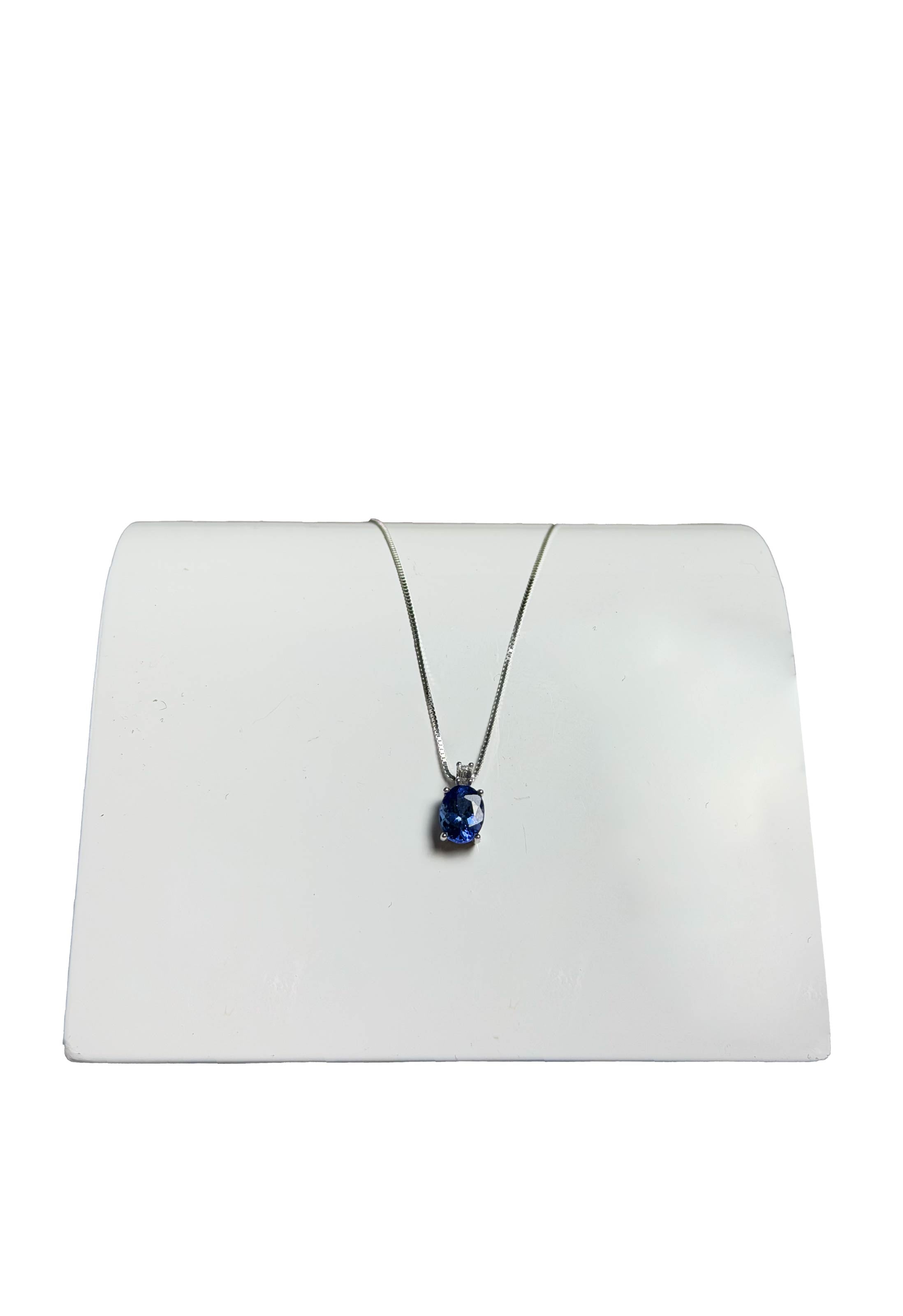 Girocollo tanzanite e brillante