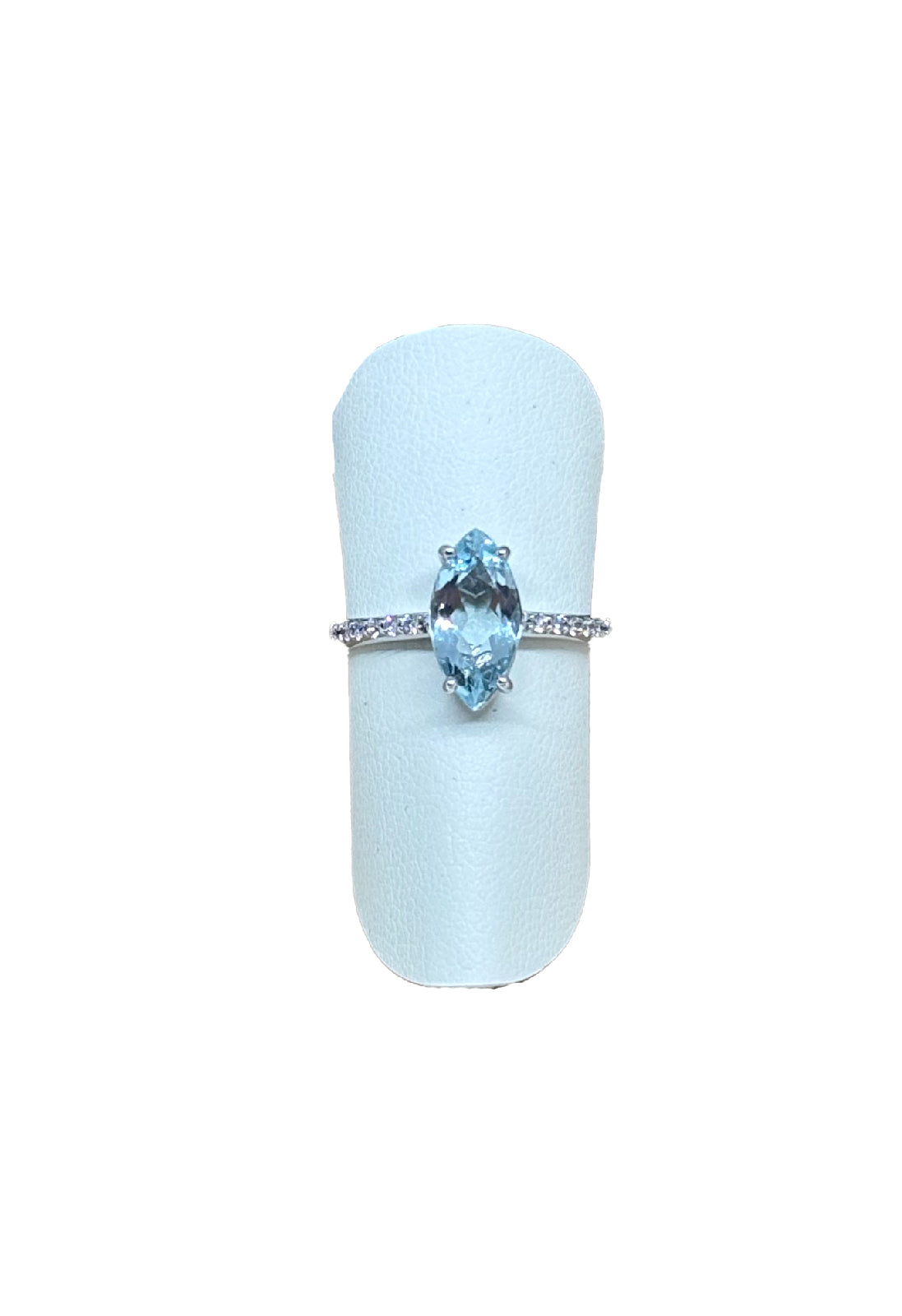 Anello acquamarina brillanti