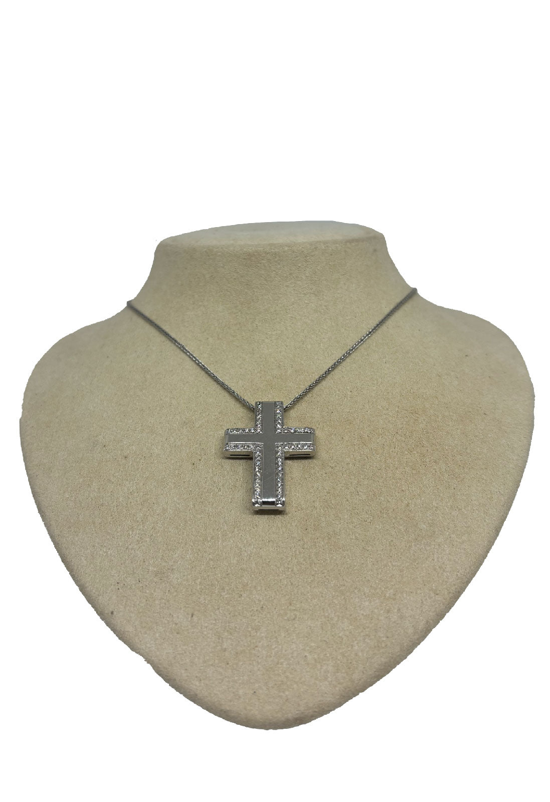 Girocollo croce brillanti