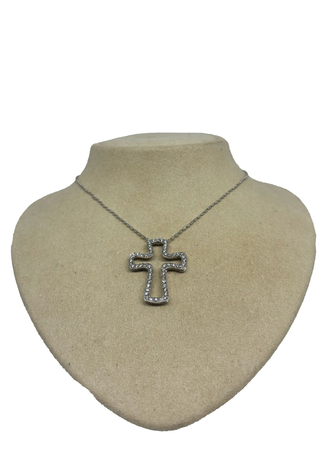 Girocollo croce brillanti