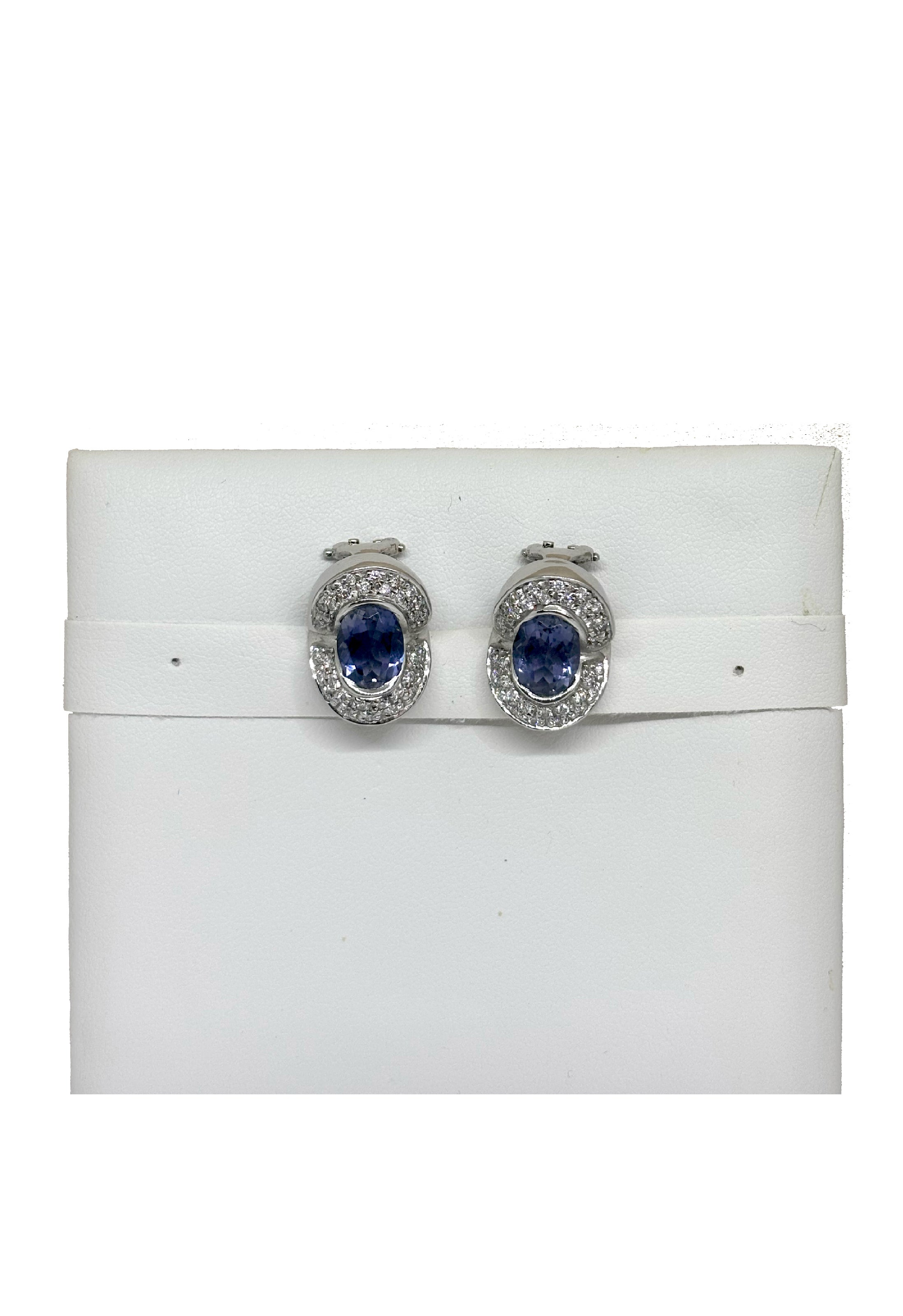 Orecchini Iolite e brillanti