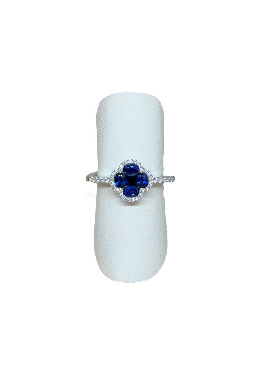 Anello zaffiri e brillanti