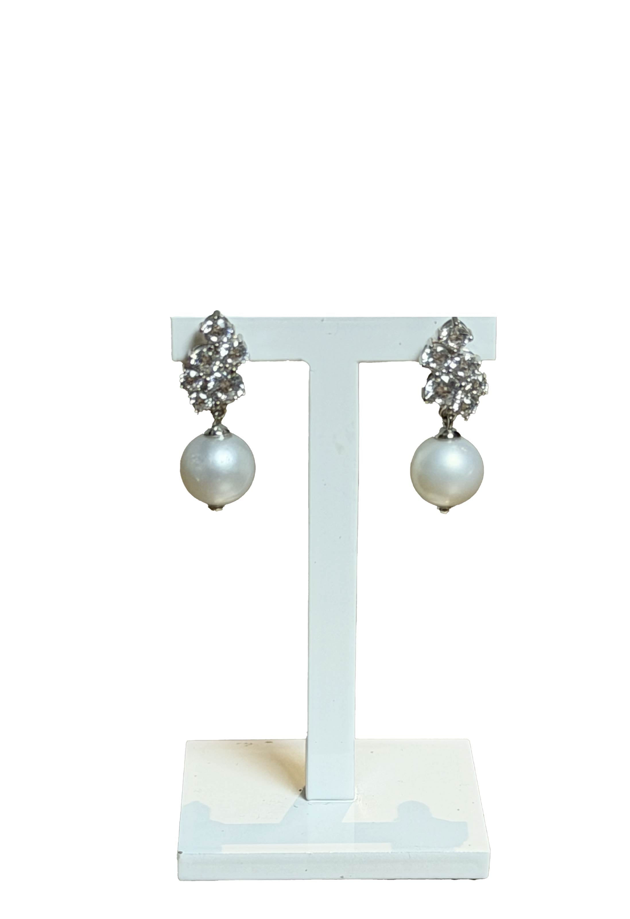 Orecchini perle e zirconie