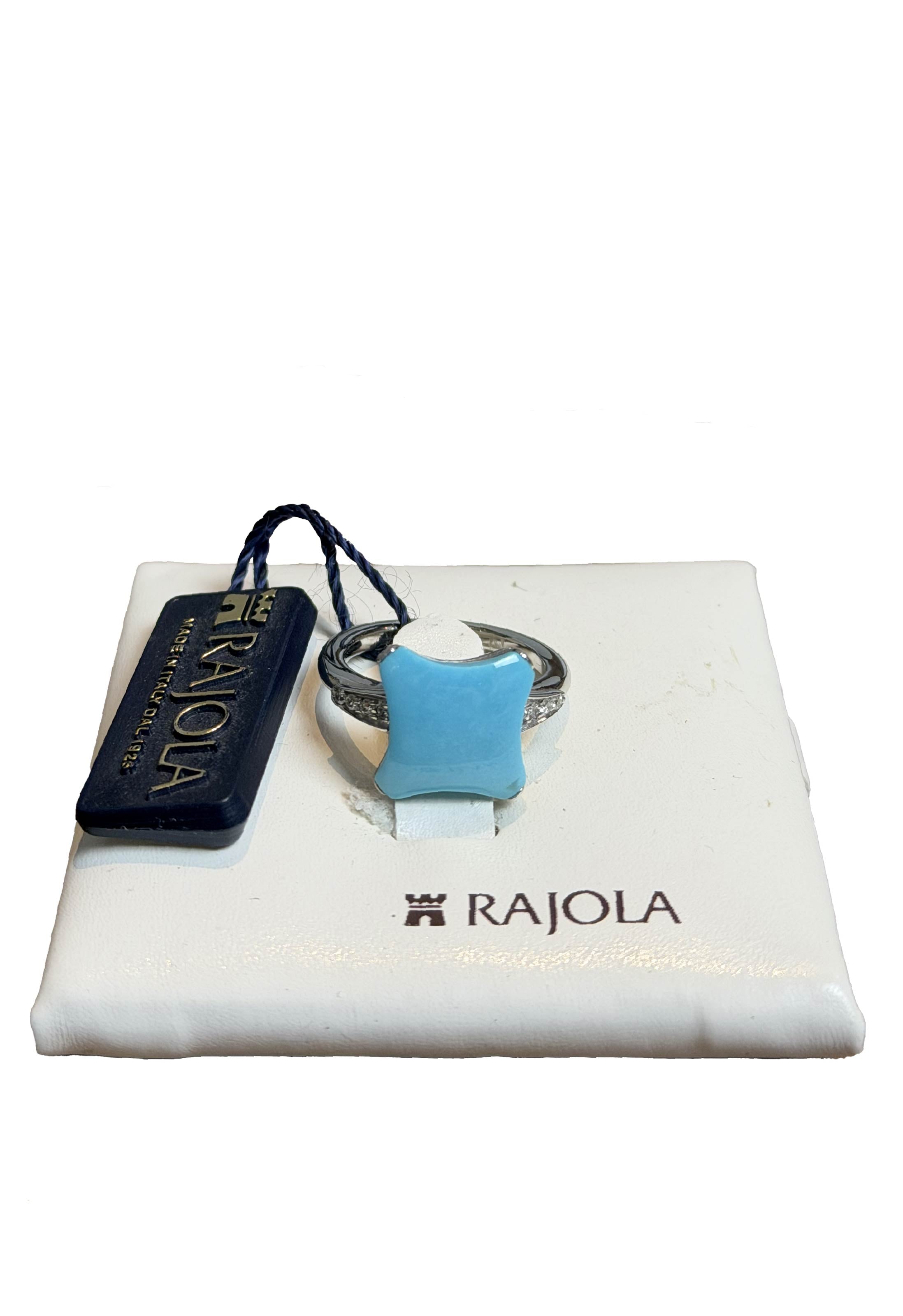Anello Rajola Collezione Sinfonia turchese brillanti