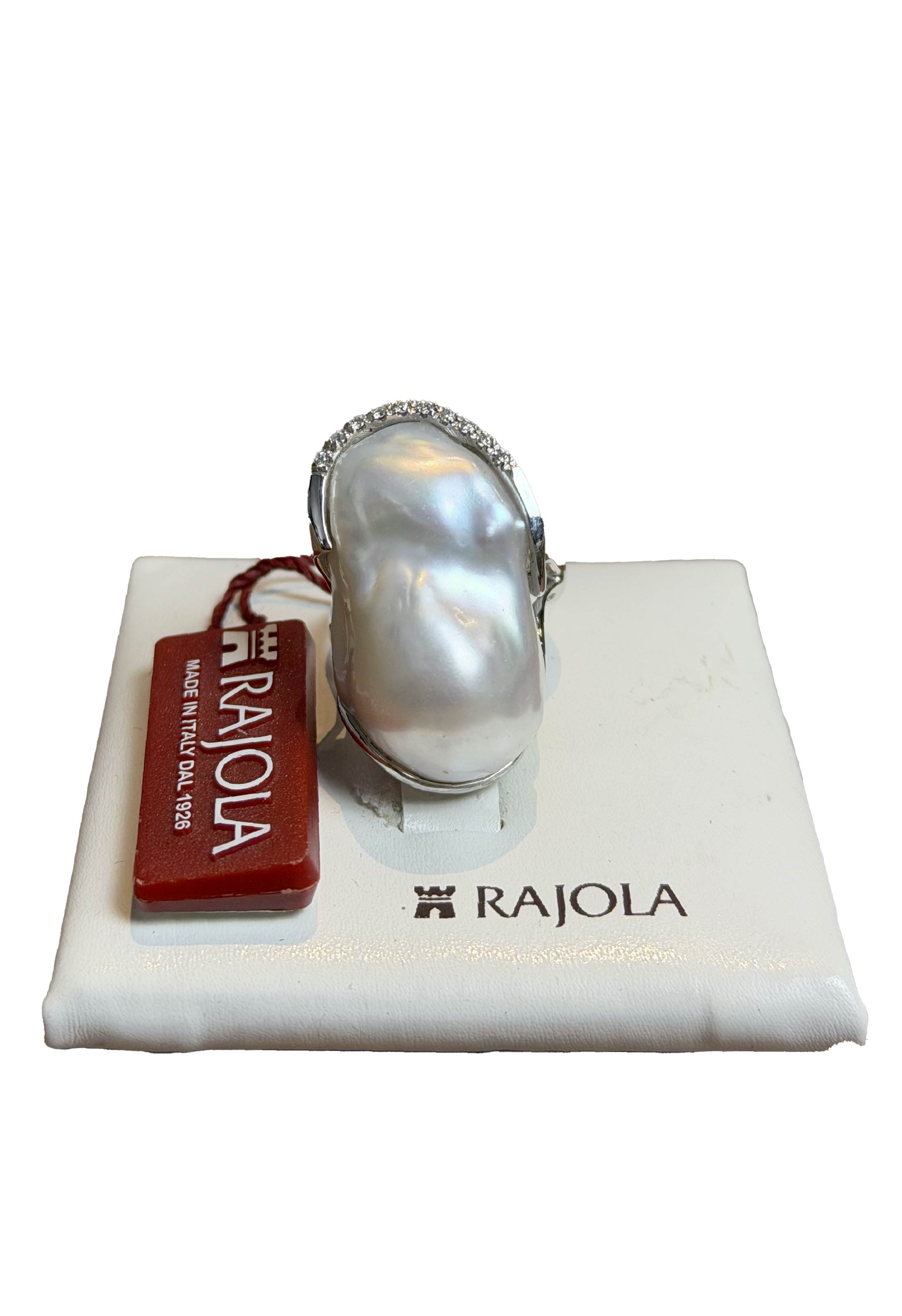 Anello Rajola Collezione Scintilla Perla Brillanti