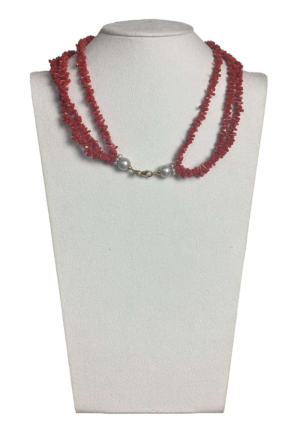 Collana Bloom corallo e perle Rajola