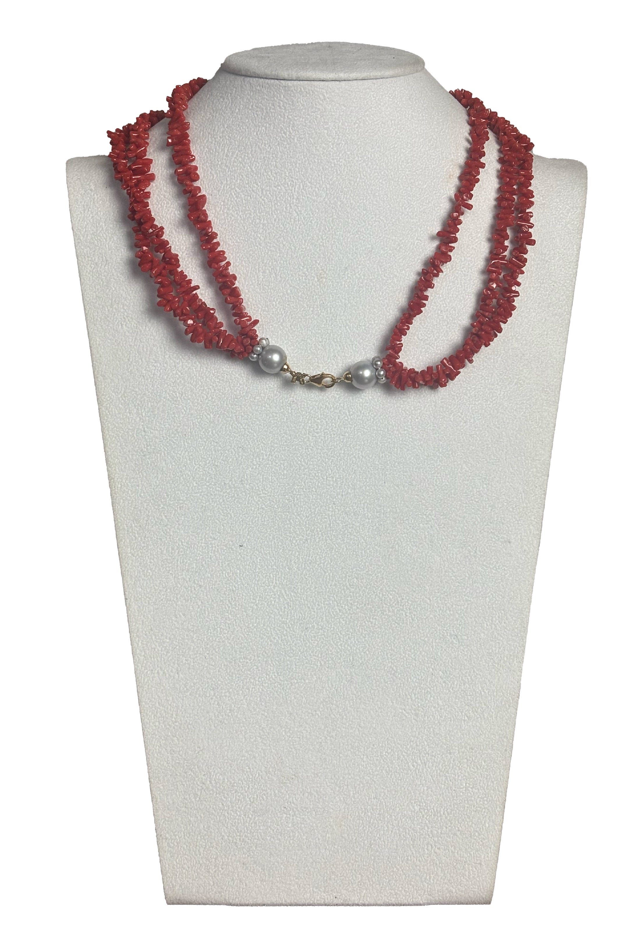 Collana Bloom corallo e perle Rajola