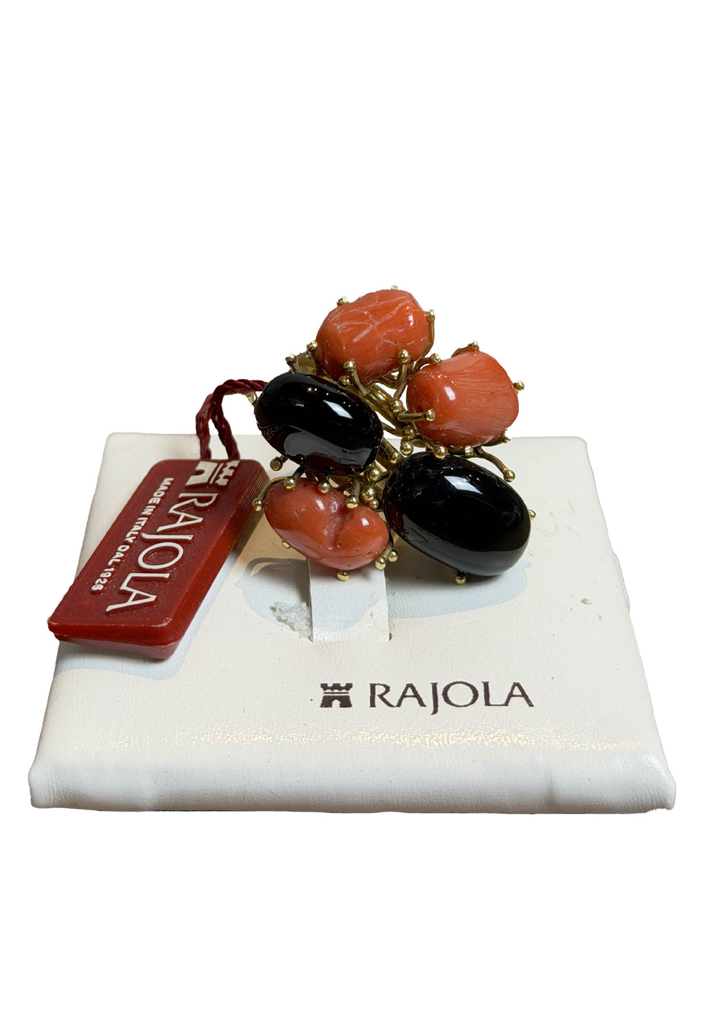 Anello Rajola Collezione Patchwork Corallo Onice