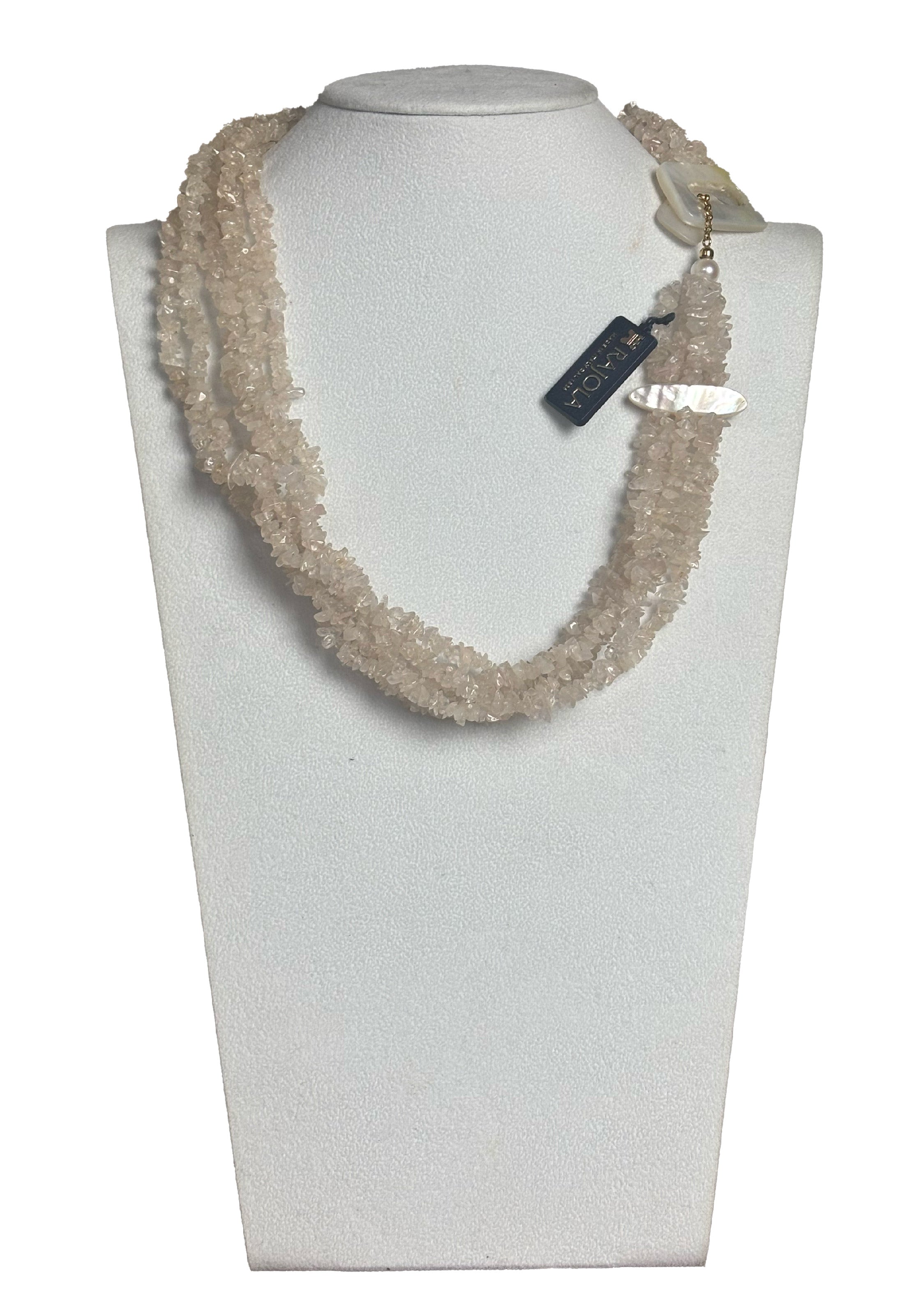 Collana fibbia Rajola quarzo madreperla