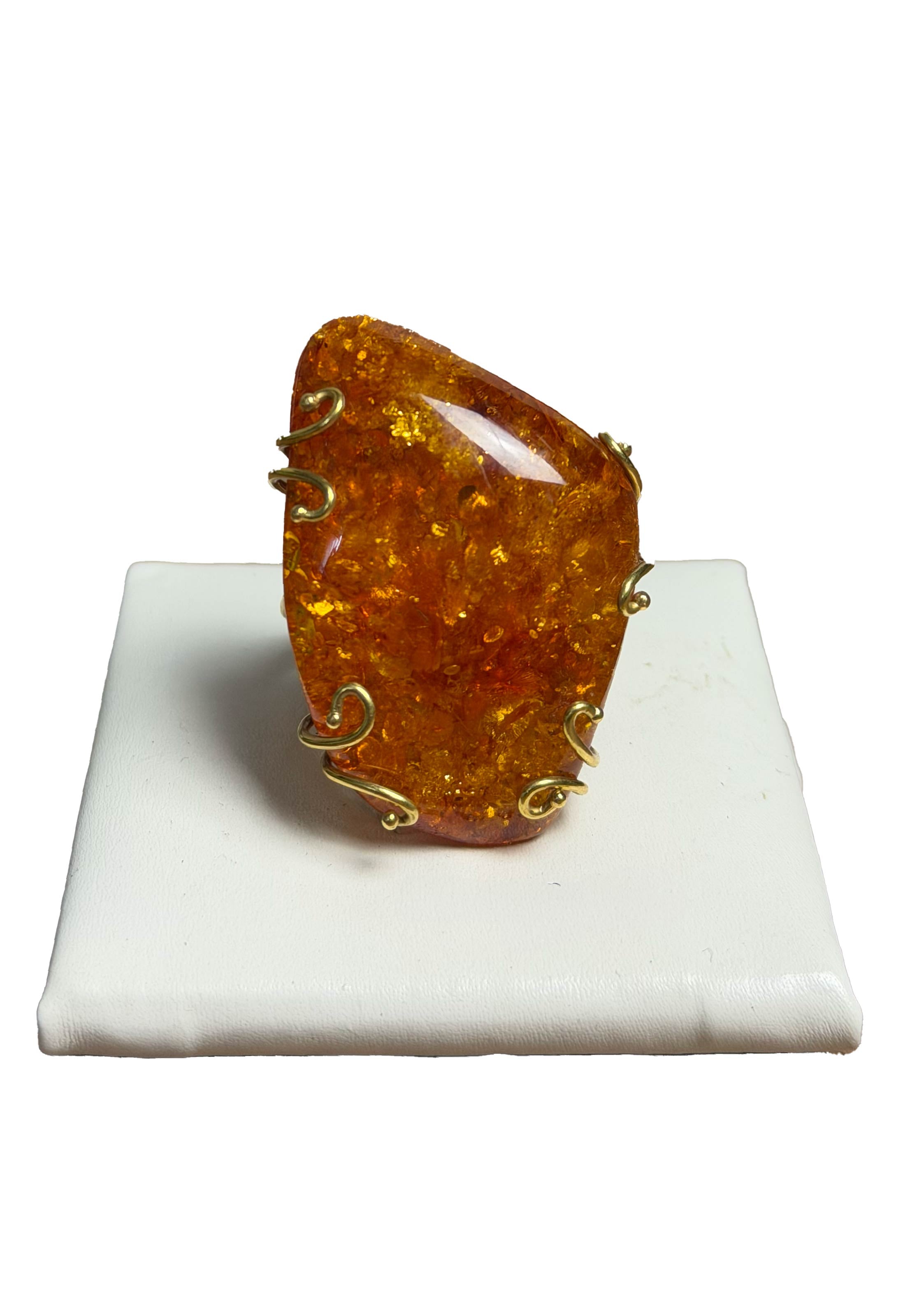 Anello Ambra Collezione Graffiti