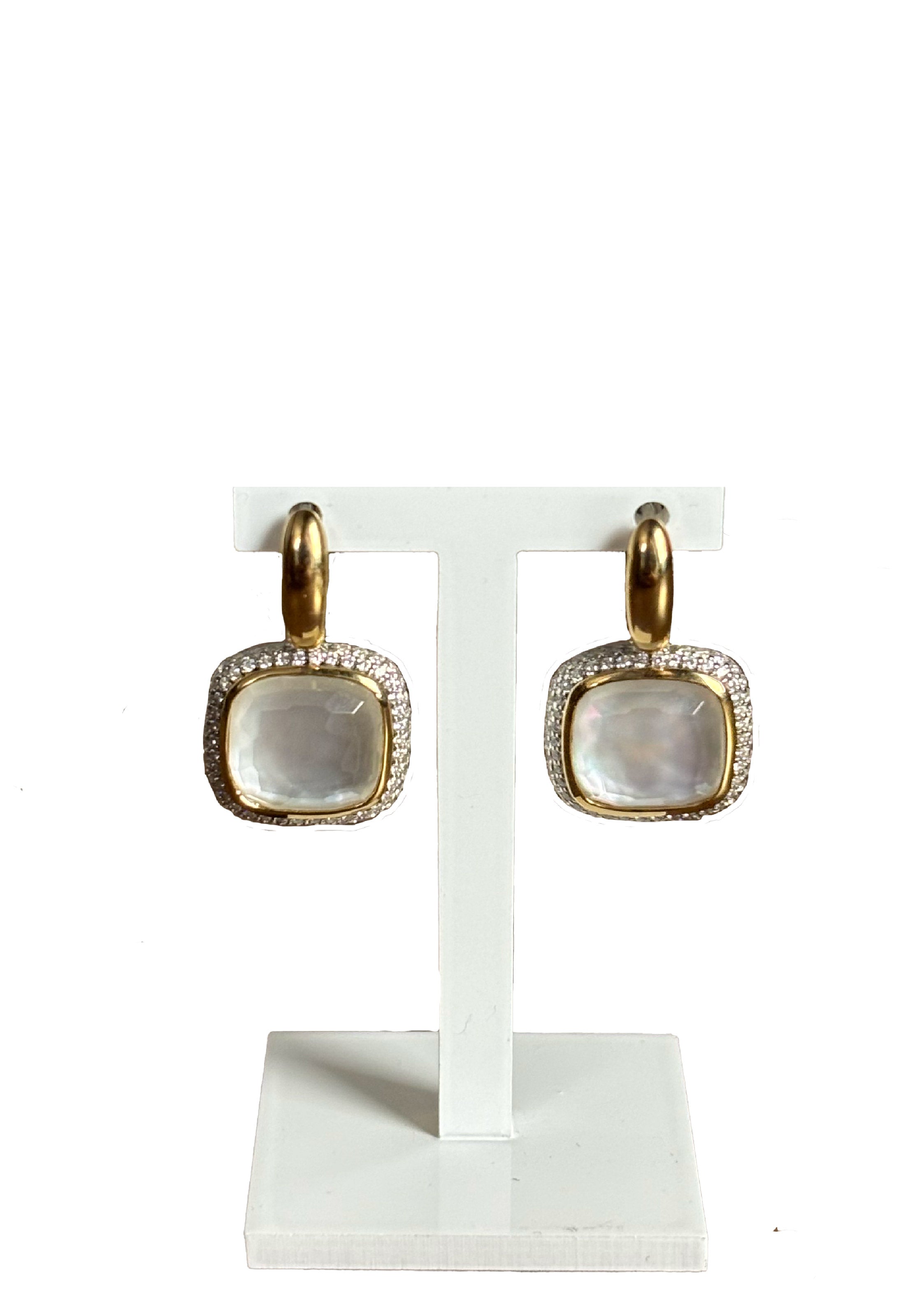 Orecchini Stone argento cristallo rocca