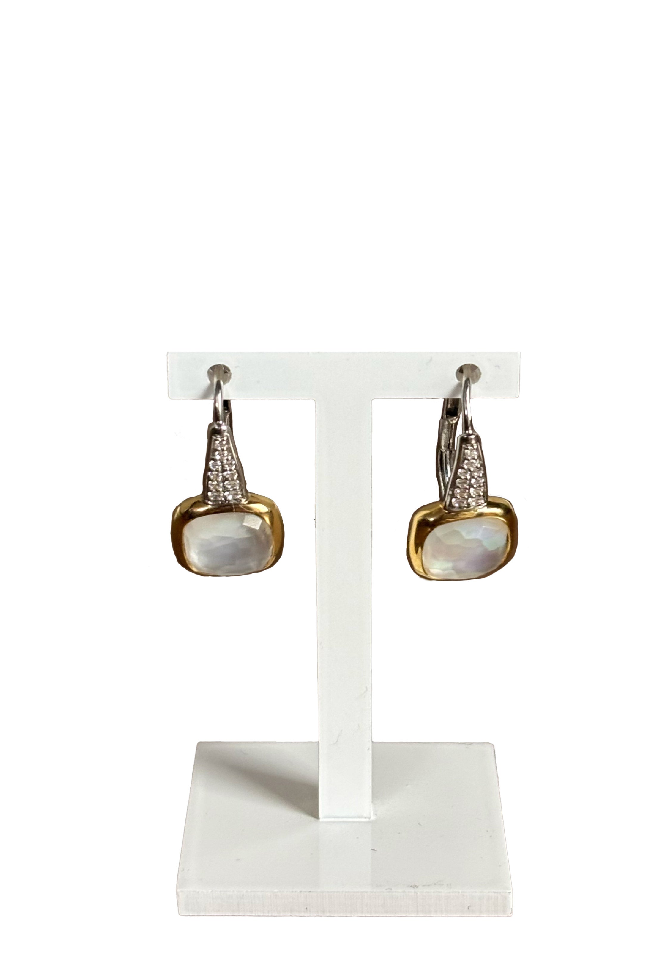 Orecchini Stone argento cristallo rocca