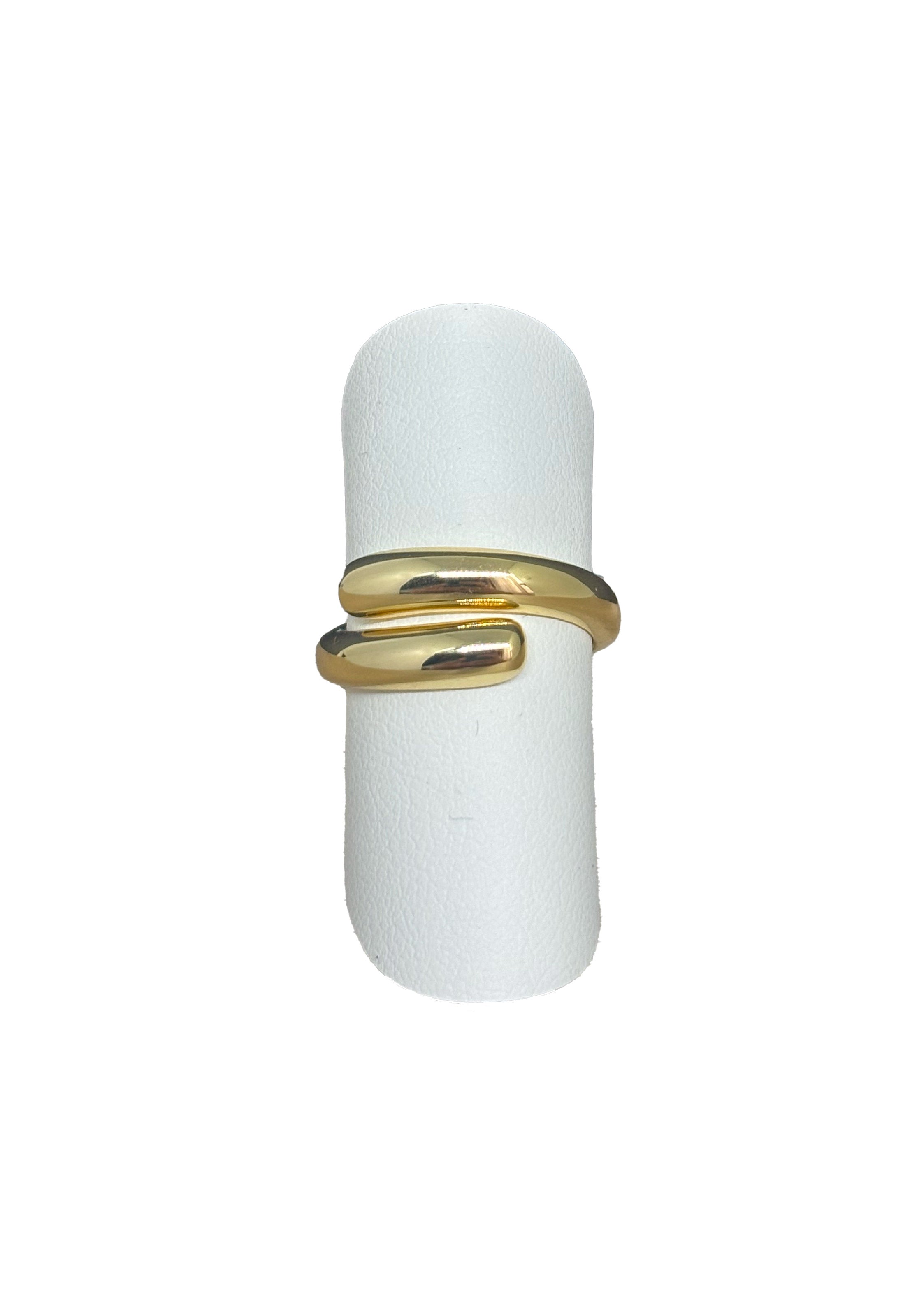 Anello fascia argento placcato oro