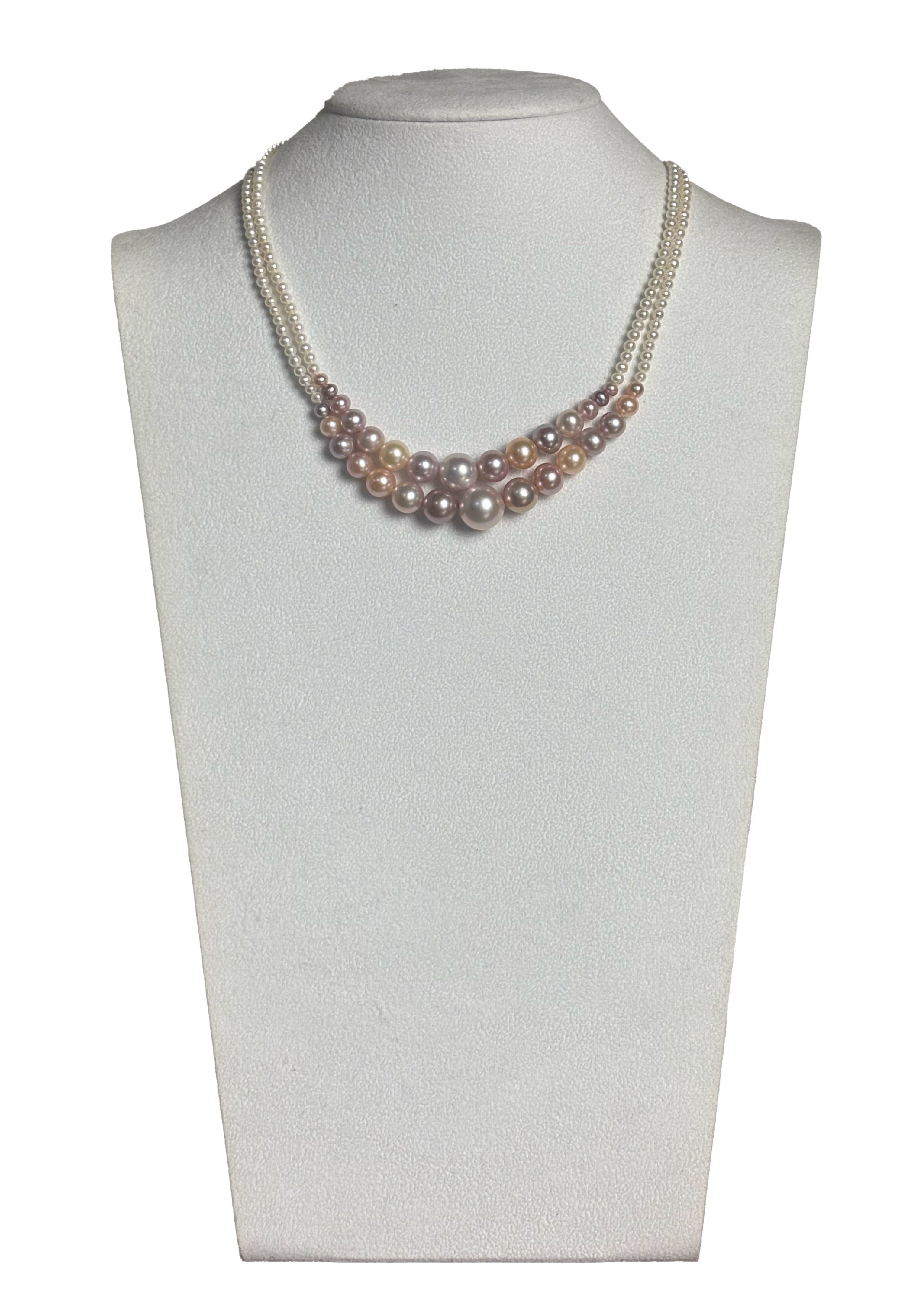 Collana perle multicolore