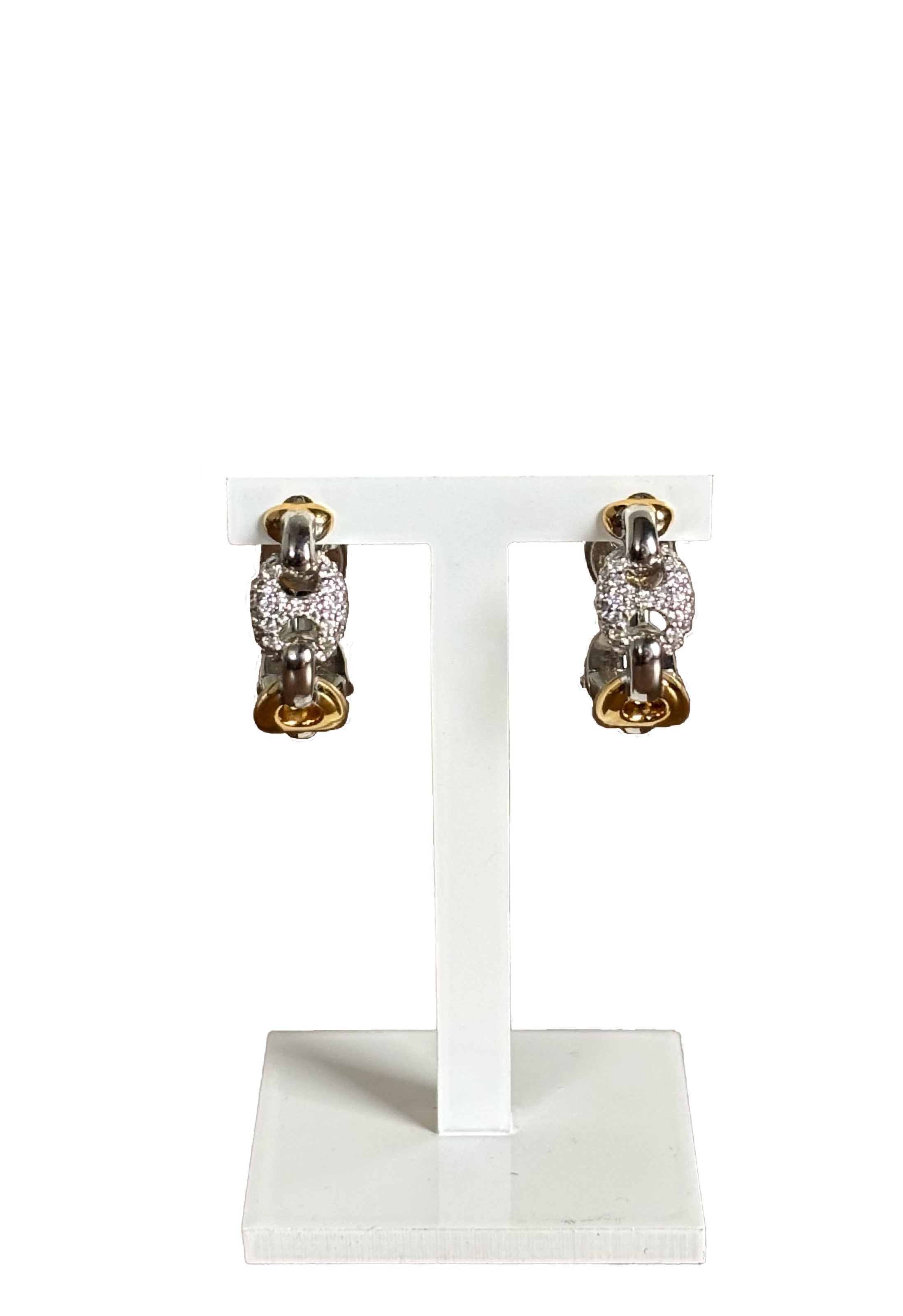 Orecchini maglia marina cerchi argento
