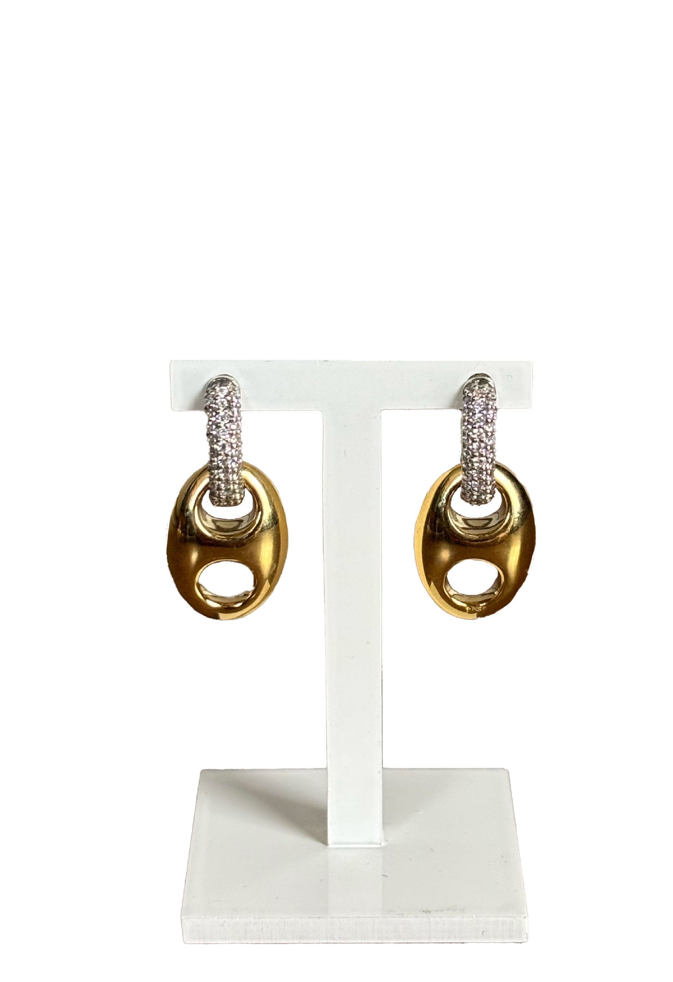 Orecchini maglia marina argento