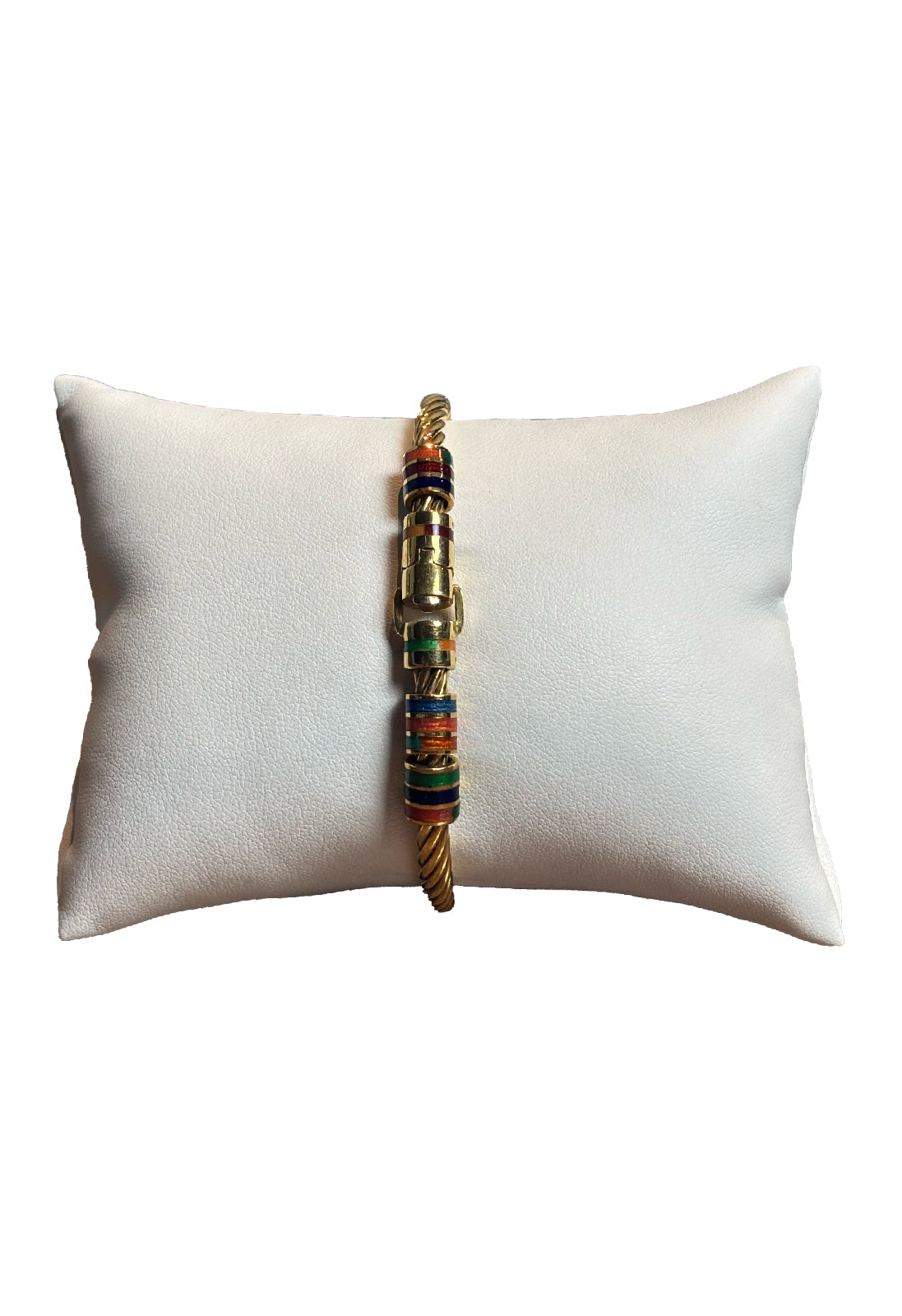 Bracciale rigido oro smalto