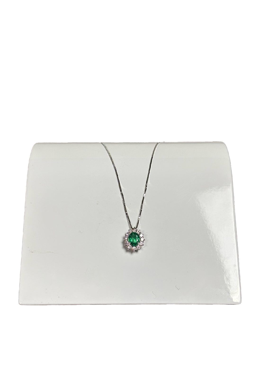 Girocollo smeraldo brillanti