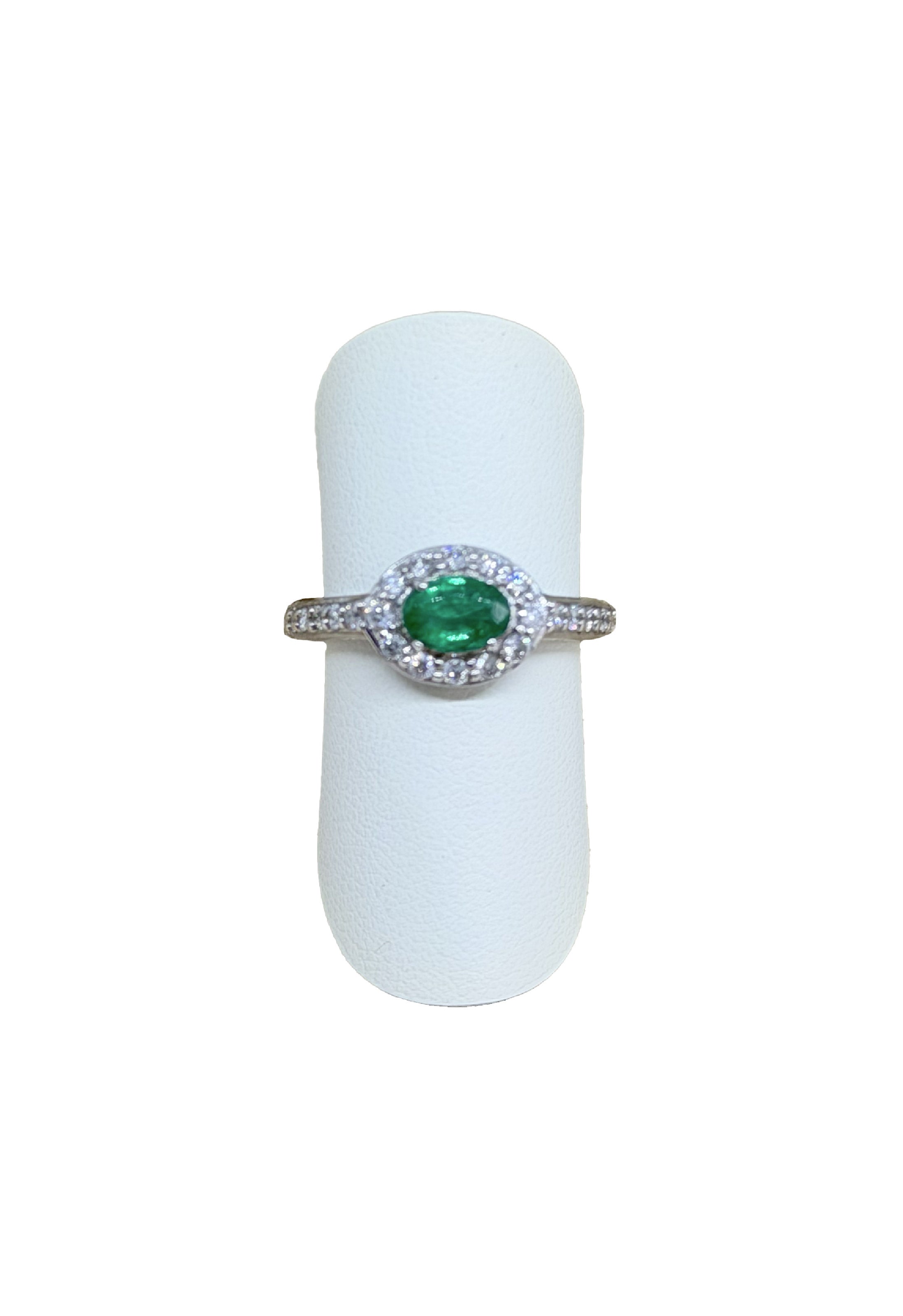 Anello smeraldo e brillanti