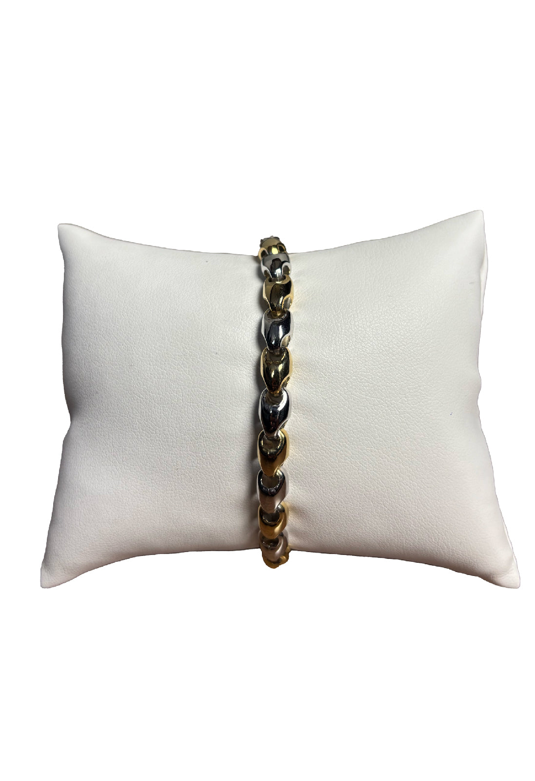 Bracciale oro giallo e bianco