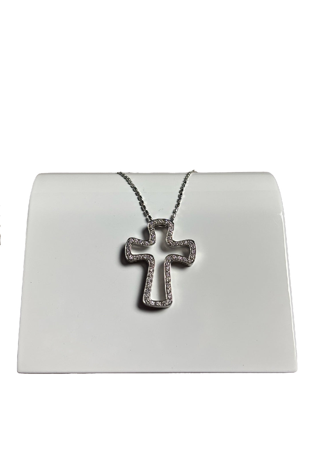 Girocollo croce brillanti