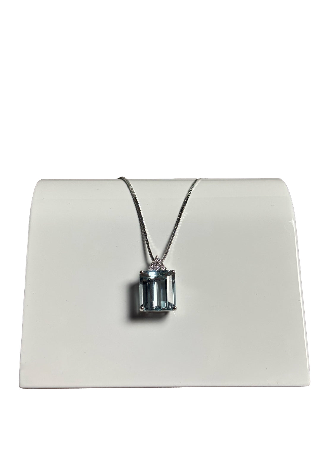 Girocollo acquamarina brillanti