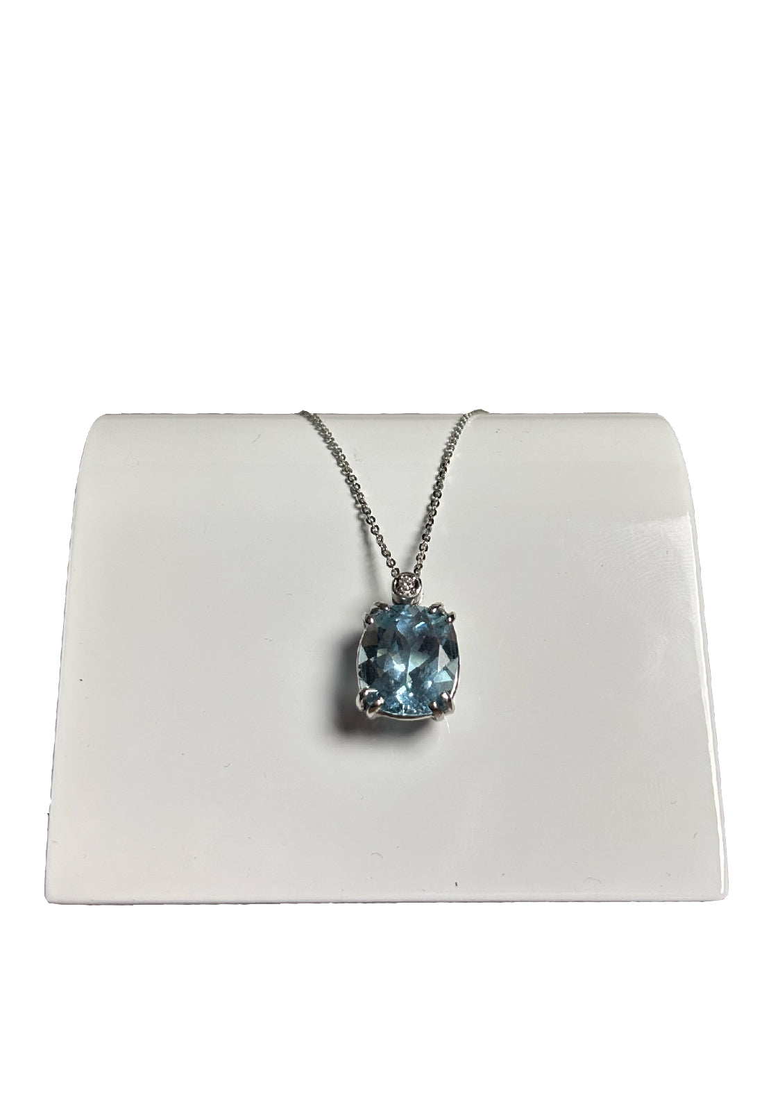 Girocollo acquamarina brillanti