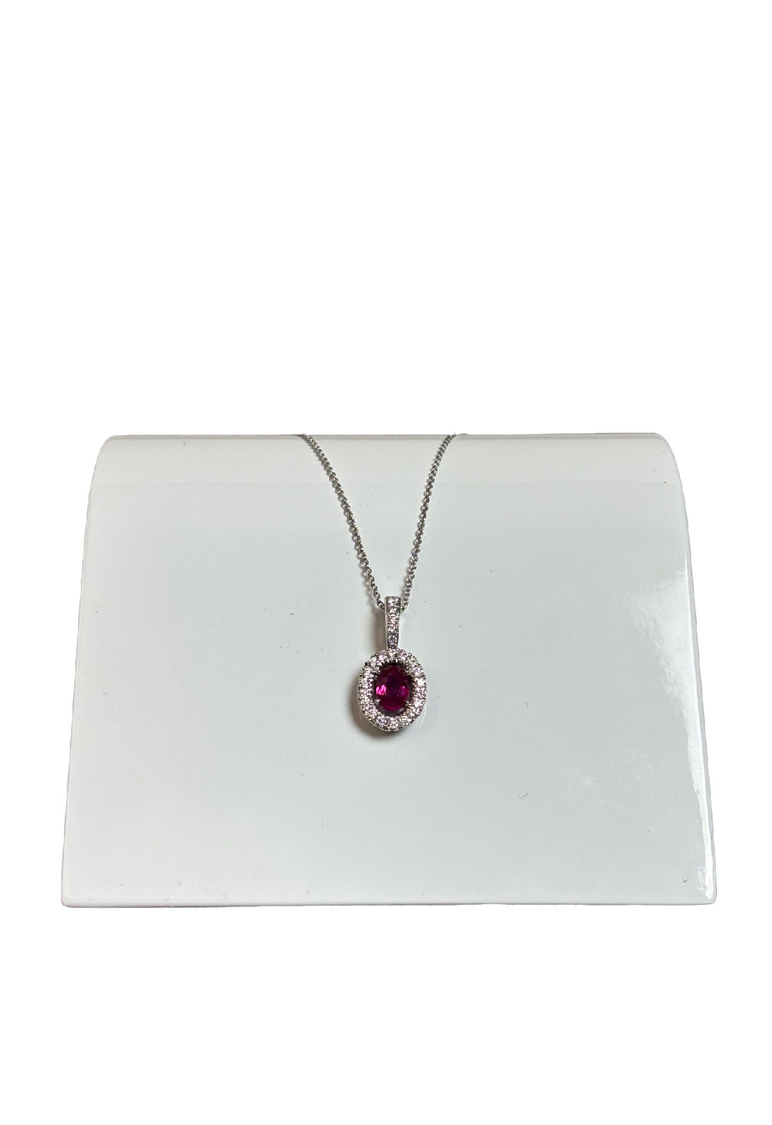 Girocollo rubino brillanti