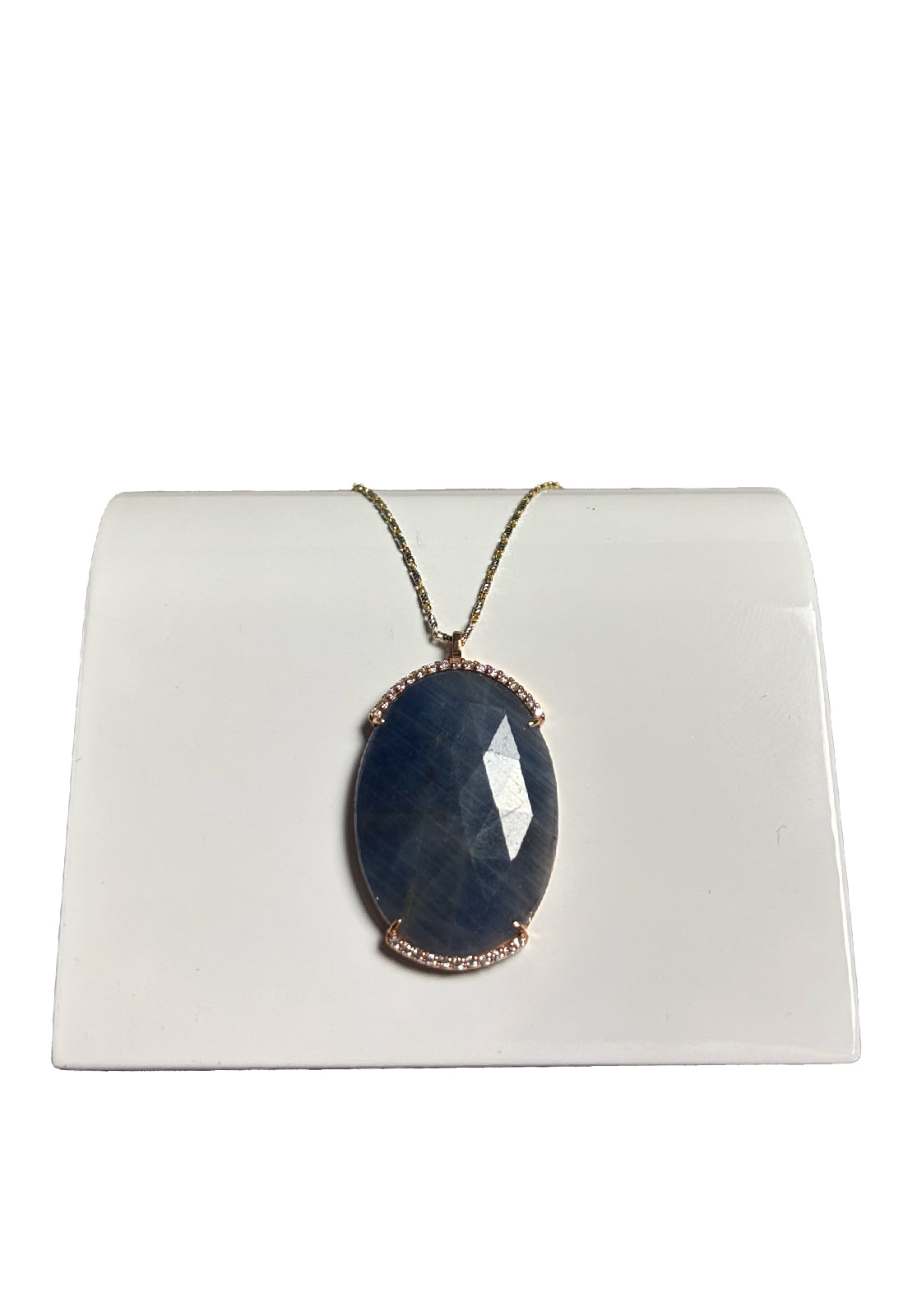 Girocollo zaffiro flat brillanti