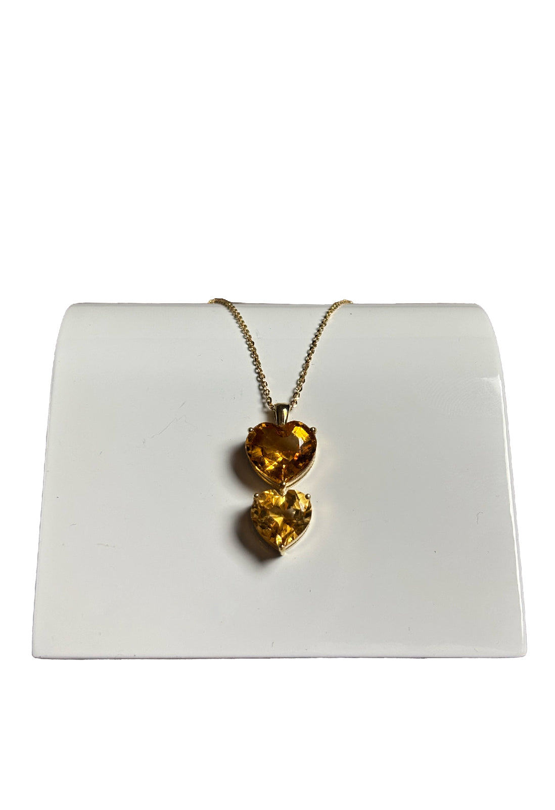 Girocollo cuori quarzi citrino