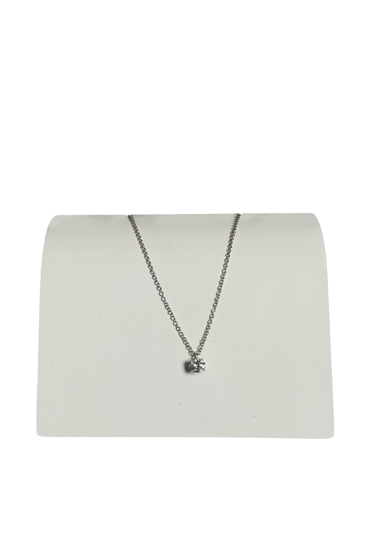 Girocollo oro bianco e brillante